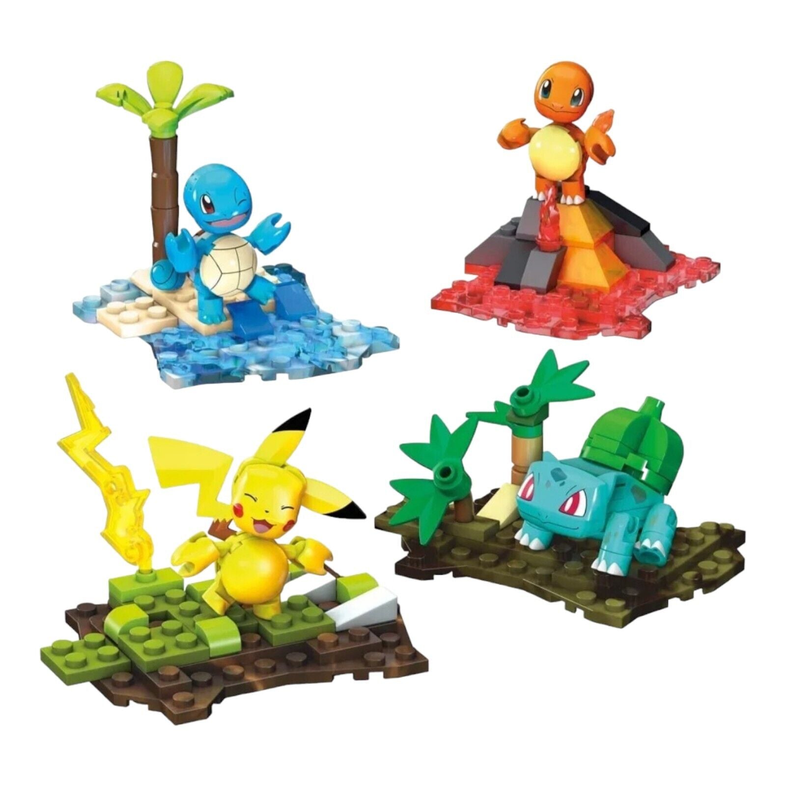 Mega Nintendo Pokemon Kanto Region Team Building Toy 130 Pieces Pikachu Squirtle