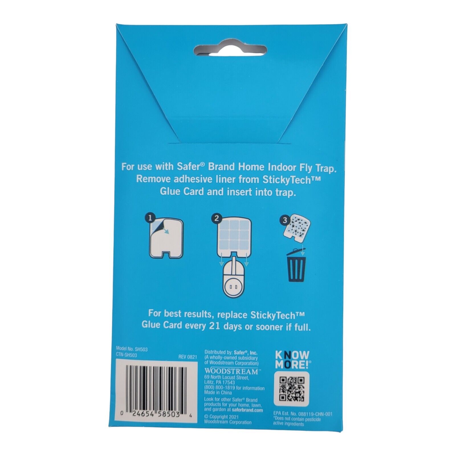 Safer Home SH503 Indoor Plug-In Fly Trap Refill Pack Of Glue Cards For SH502