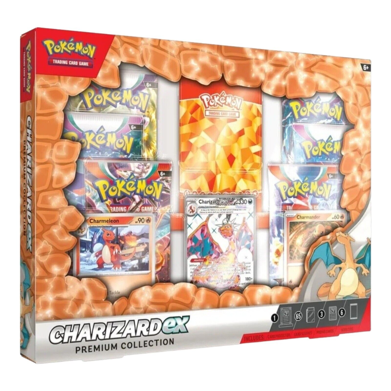 Nintendo Pokemon TCG Charizard ex Premium Collection Box 6 Booster Packs