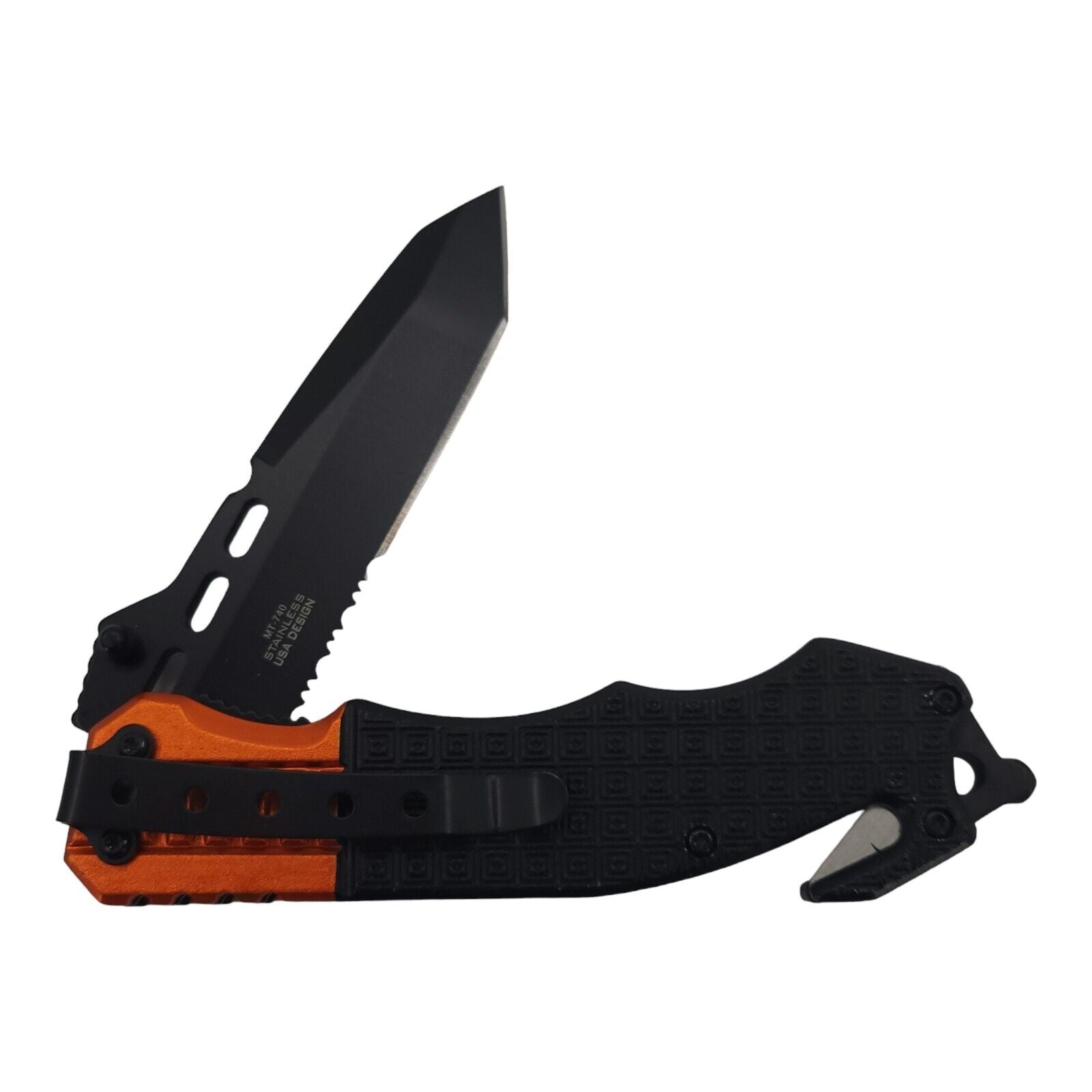 Tac Force EMT Linerlock A/O Knife TF-740EM 5" closed. 3 1/2" black finish stainl