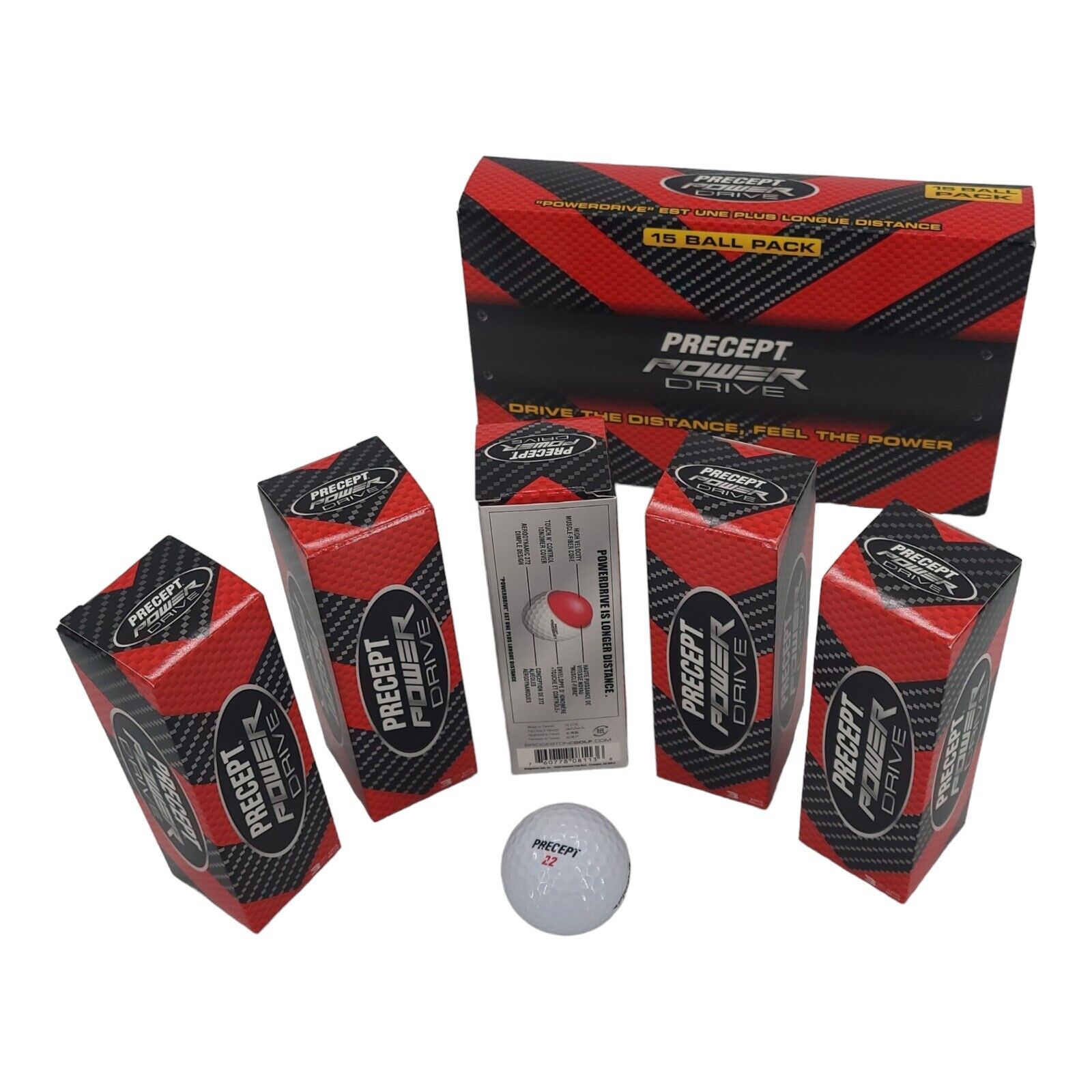 Bridgestone Precept PowerDrive Golf Balls White (15 Pack)