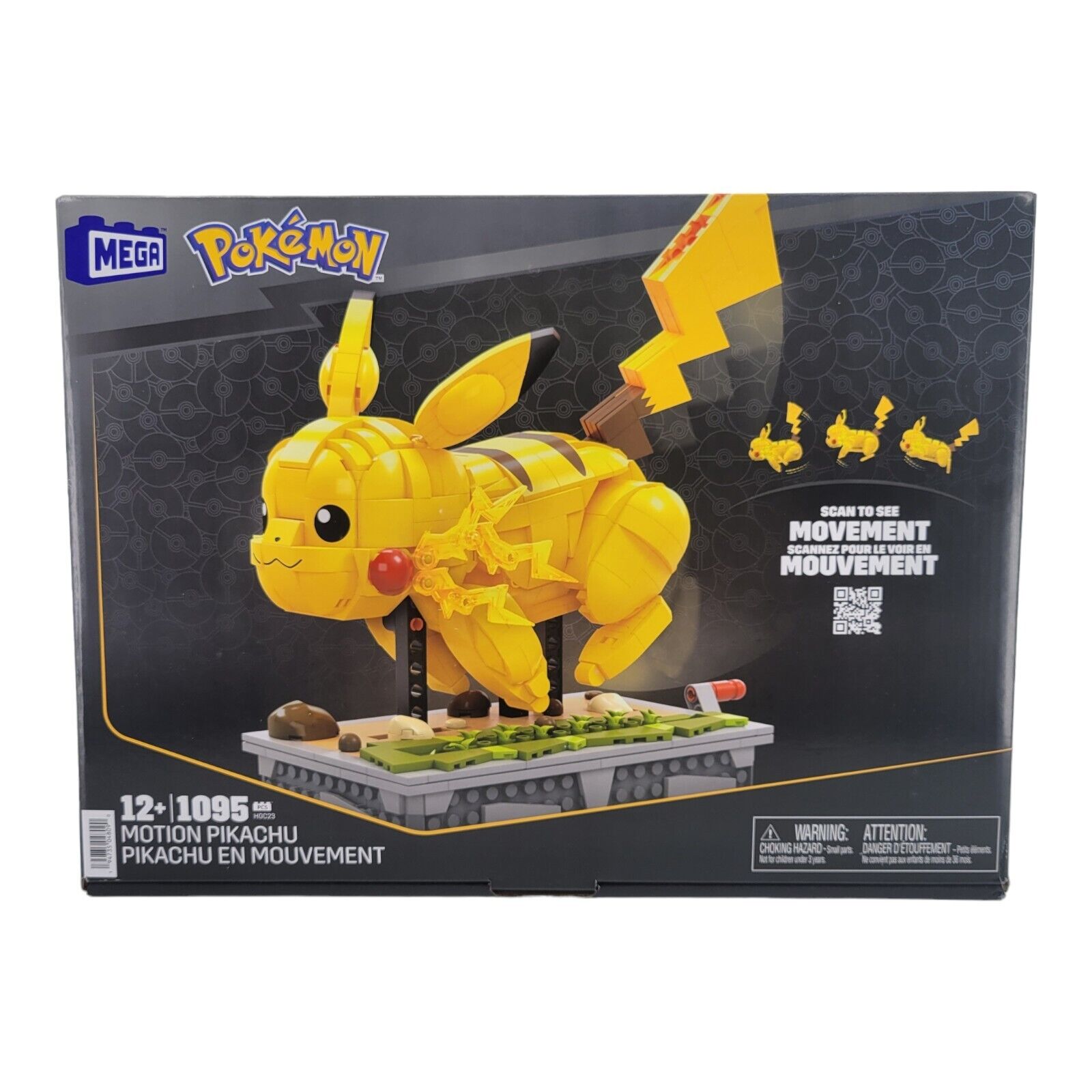 Mega Nintendo Pokemon Motion Pikachu Building Toy 1095 Pieces Running Movement