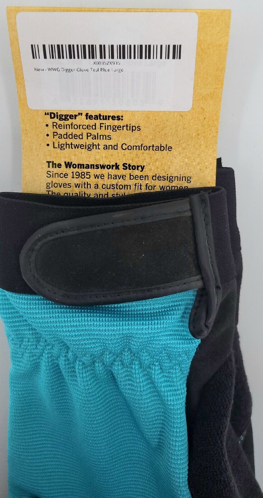 WomansWork 'The Digger' Gardening Gloves Teal Large - 3 Pair Bundle