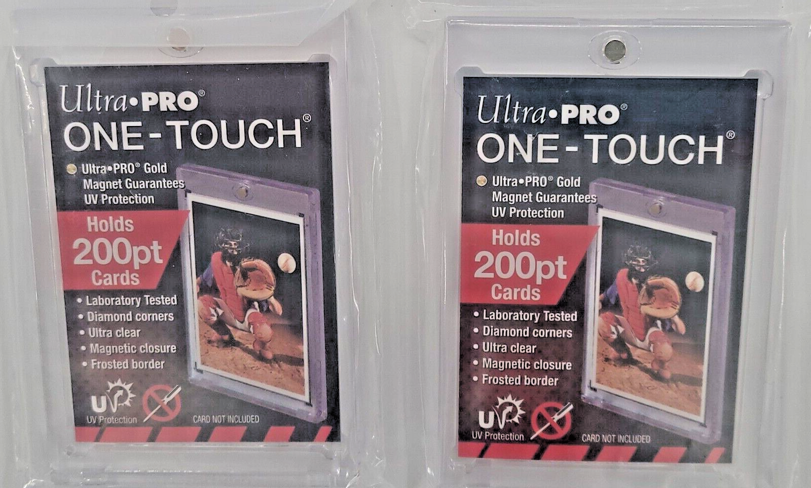 Ultra PRO 200PT UV ONE-TOUCH Trading and Gaming Card Magnetic Holder Lot of 2