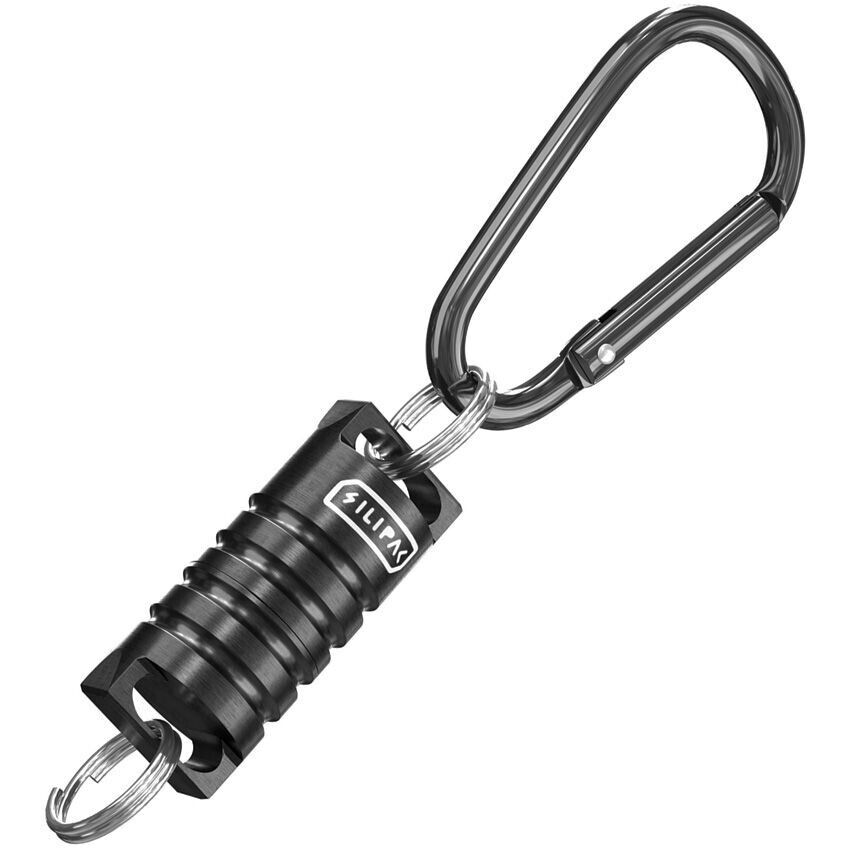 SILIPAC Titanium Secure Quick Release Magnet Belt Key Ring With EDC Black