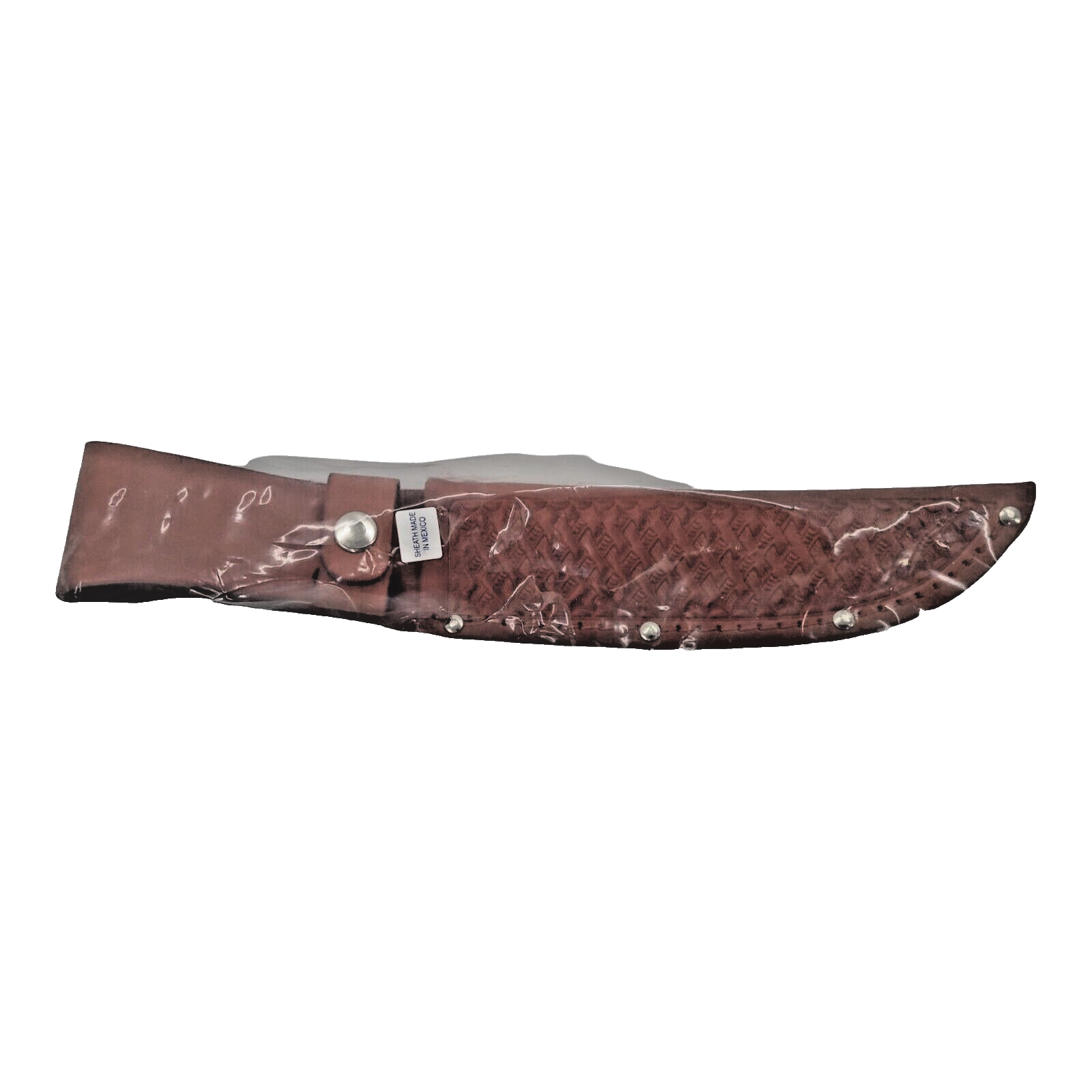 Brown Leather Sheath For Straight Fixed Blade Knife Up To 6" Blade