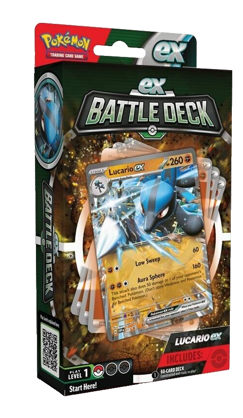 Nintendo Pokemon Scarlet and Violet Lucario EX Battle Deck Trading Card Game TCG