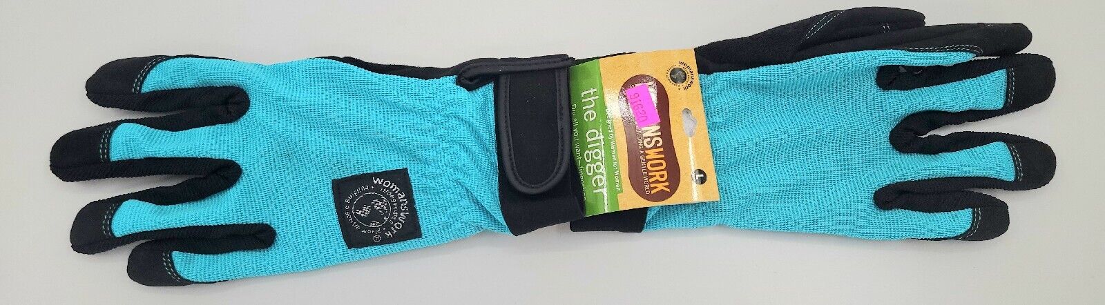 WomansWork 'The Digger' Gardening Gloves Teal Large - 3 Pair Bundle