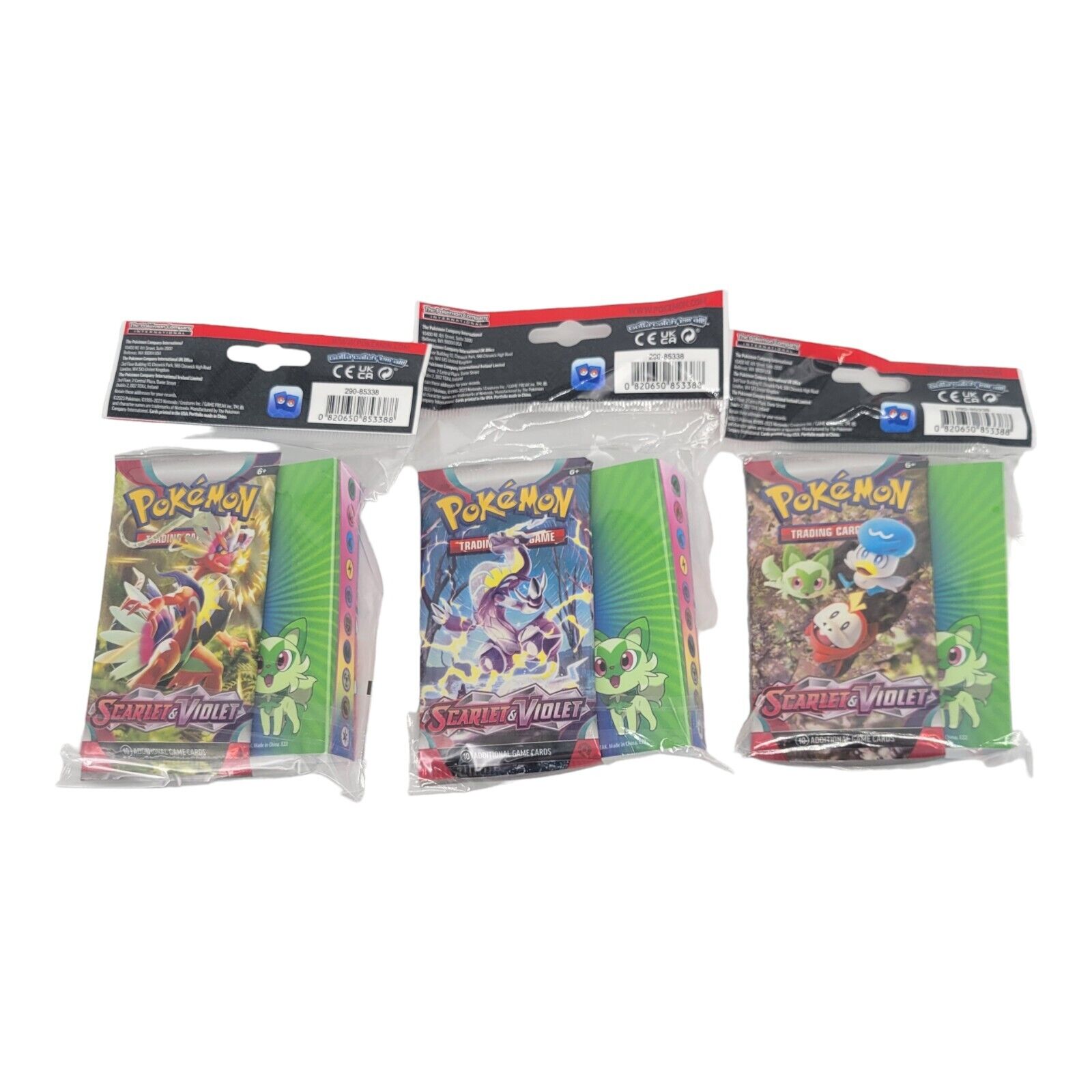 Pokemon TCG Scarlet and Violet Mini Portfolio with Booster Pack Sealed Lot of 3