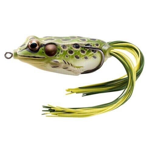 LiveTarget Frog Hollow Body Topwater Lure #1 Hook 1-3/4" Green Yellow FGH45T500