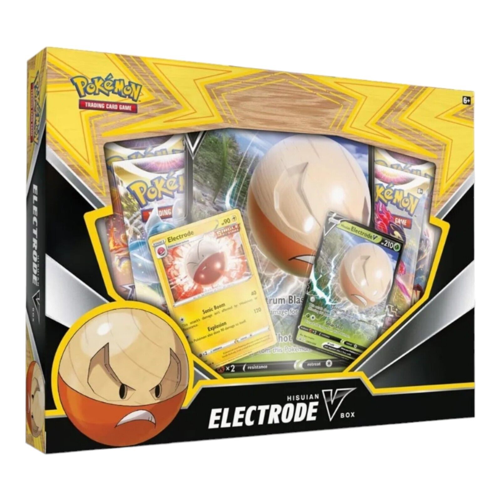 Nintendo Pokemon TCG Hisuian Electrode V Card Box 4 Booster Packs 42 Cards