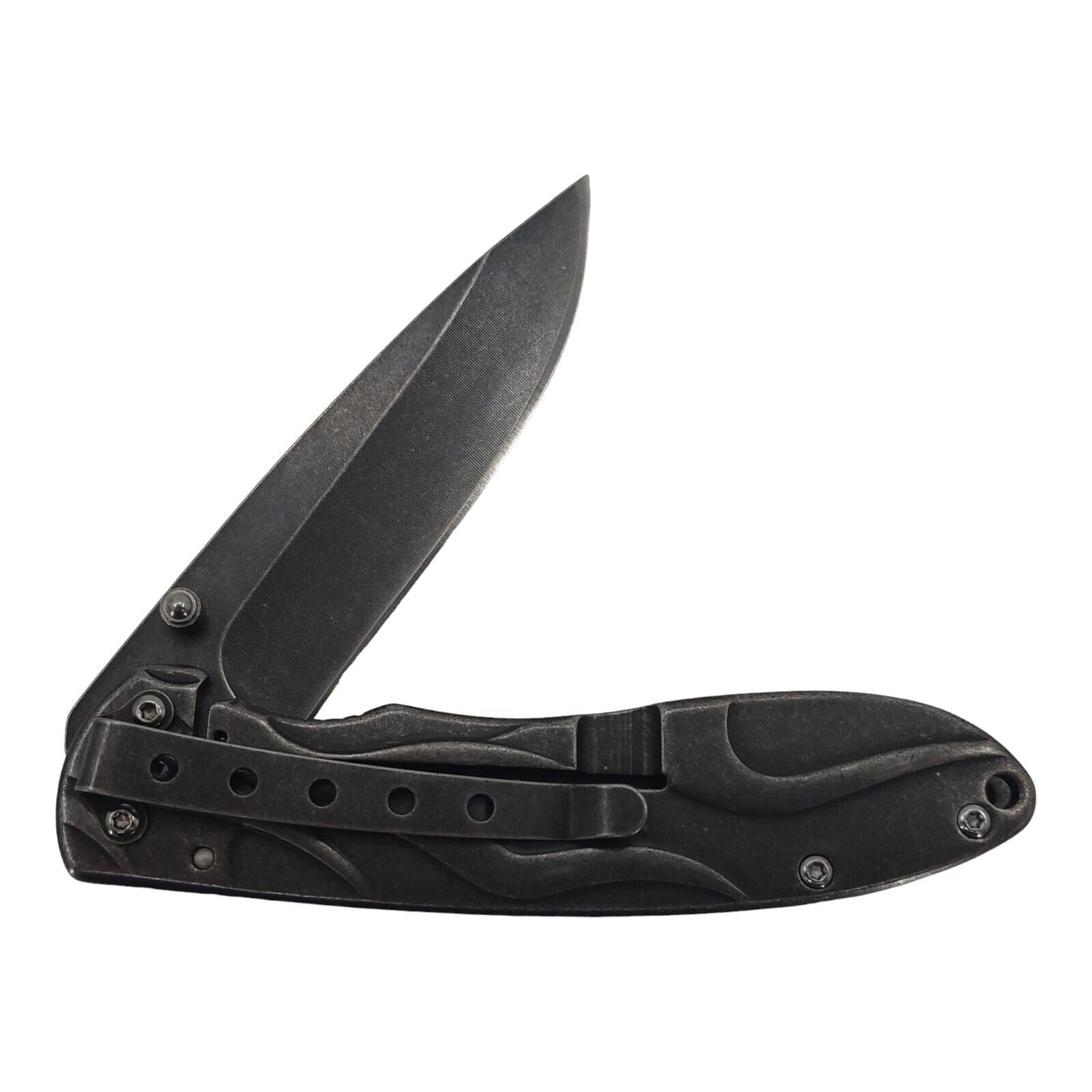 Case Harley Davidson 52114 Tec X Black Stonewash Framelock Knife 4 1/2" Closed