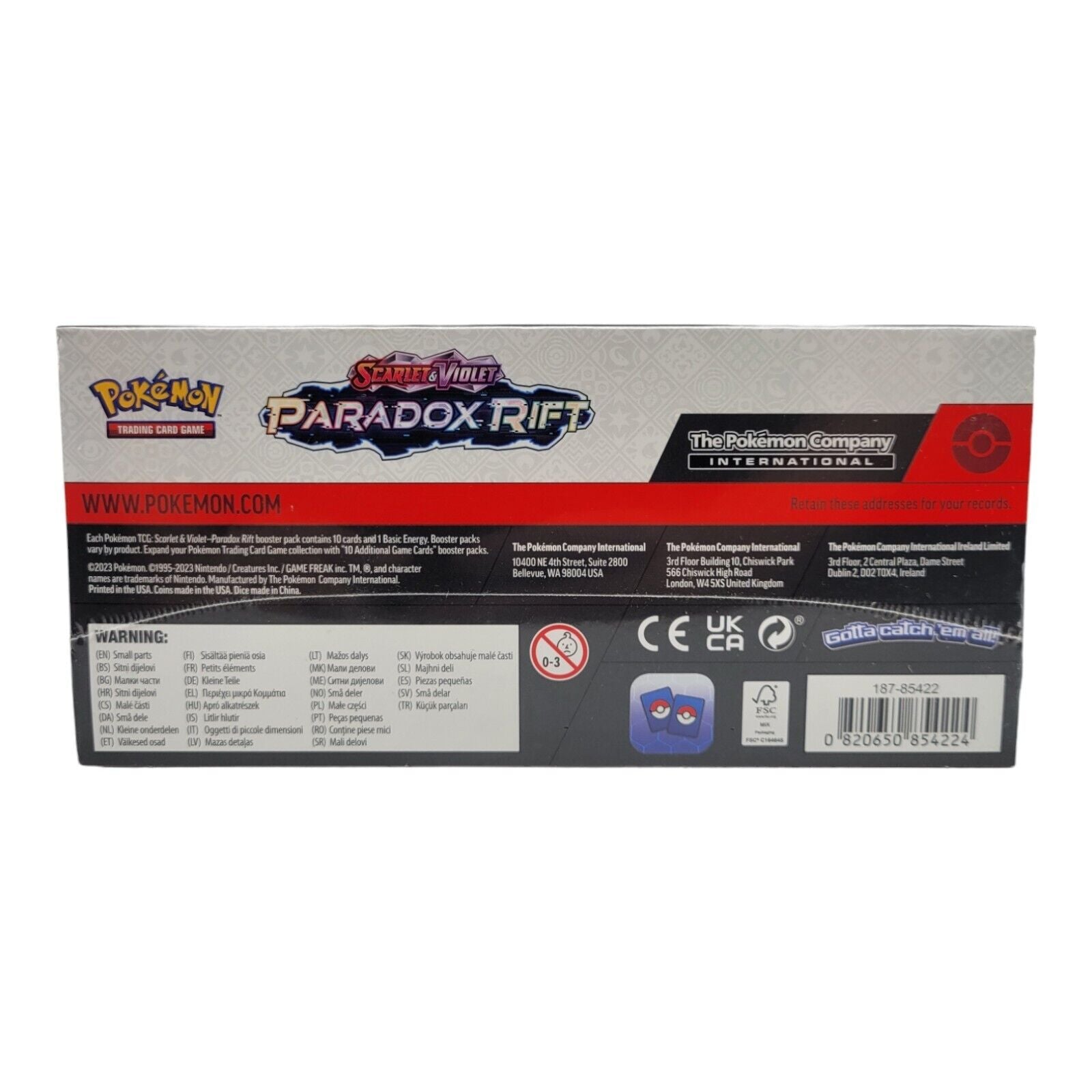 Nintendo Pokemon TCG Scarlet and Violet Paradox Rift Build and Battle Stadium