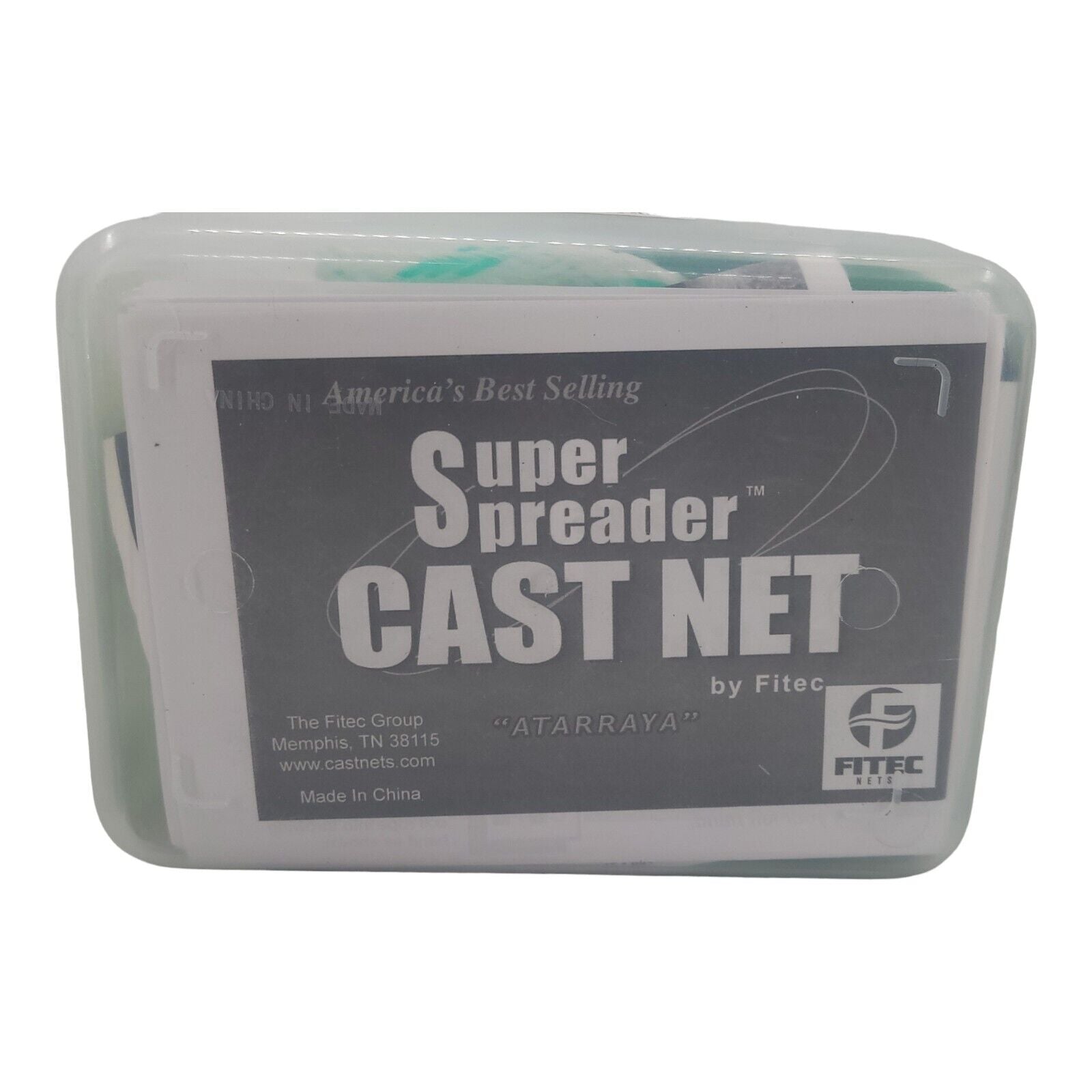 Fitec Super Spreader Cast Net White 3.5 ft Radius 3/8 Mesh 3/4 Lb Per Ft Weight