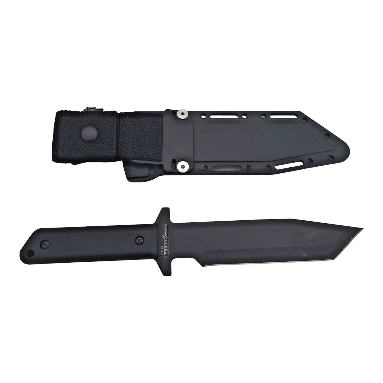 Cold Steel Black GI Tanto Fixed Blade Tactical Survival Knife With Sheath CS80PG