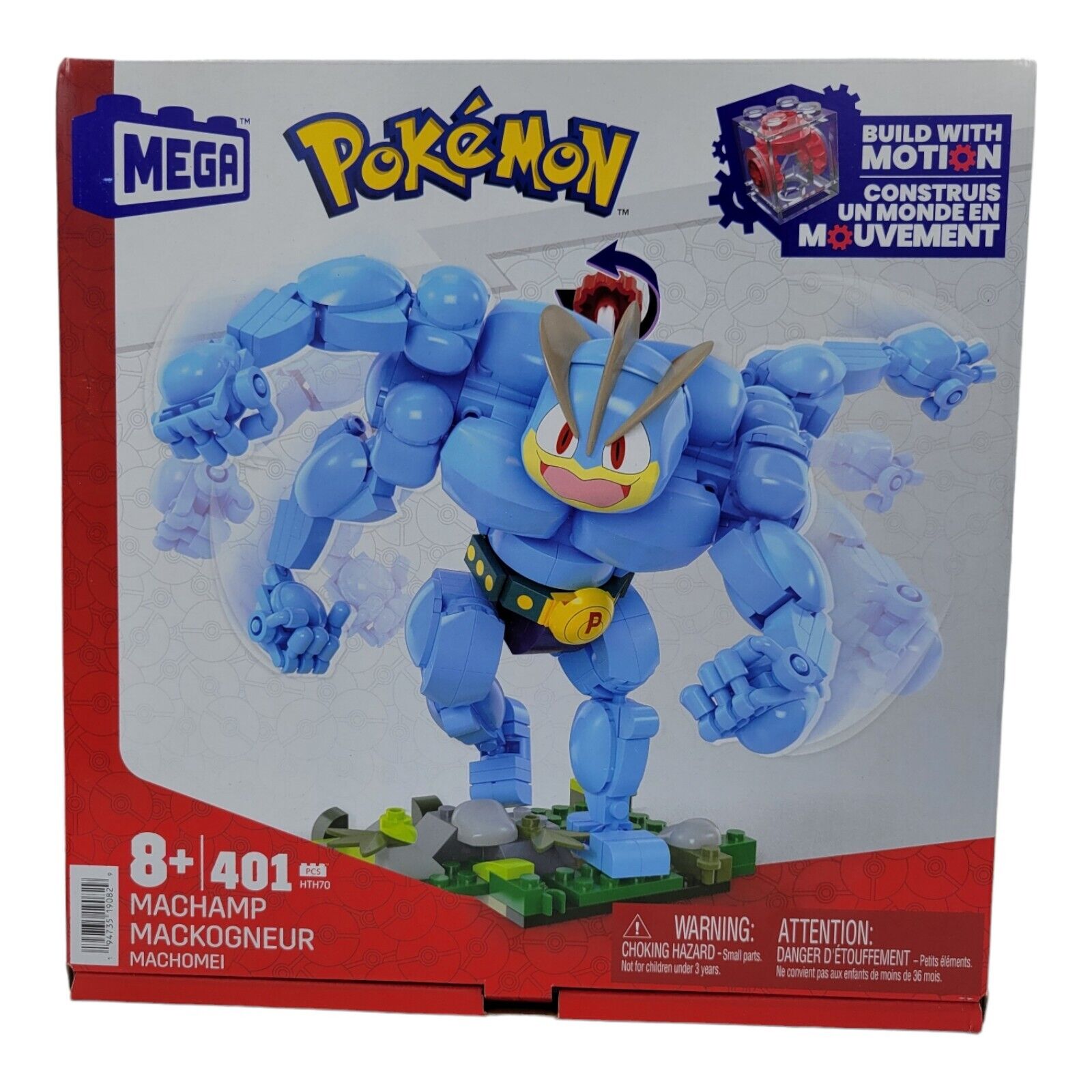 Mattel Mega Nintendo Pokemon Machamp Motion Building Toy 401 Pieces HTH70