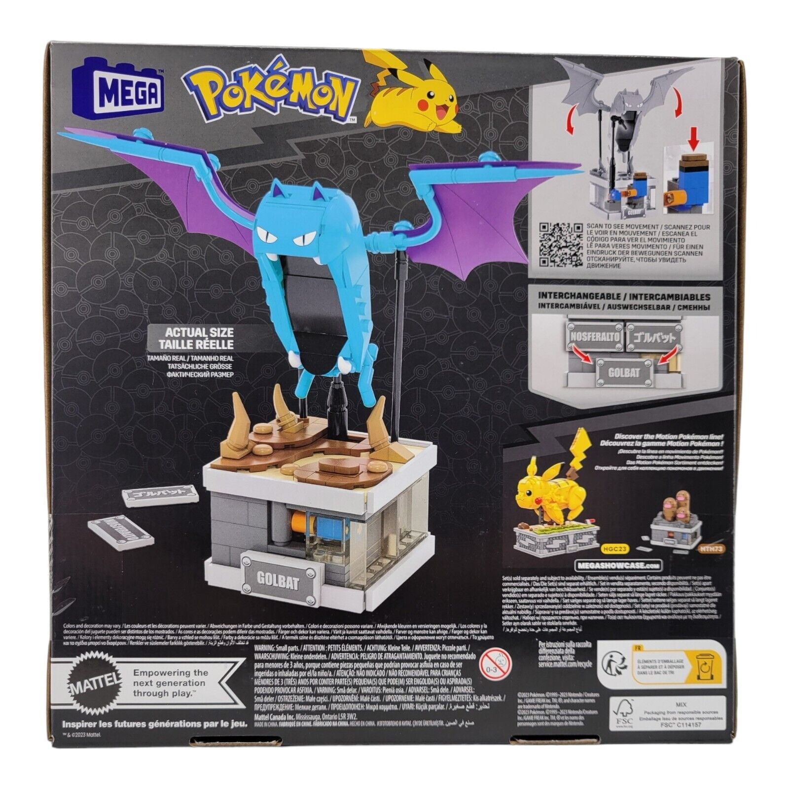 MEGA Nintendo Pokemon Mini Motion Golbat 318 Pieces Building Blocks Se