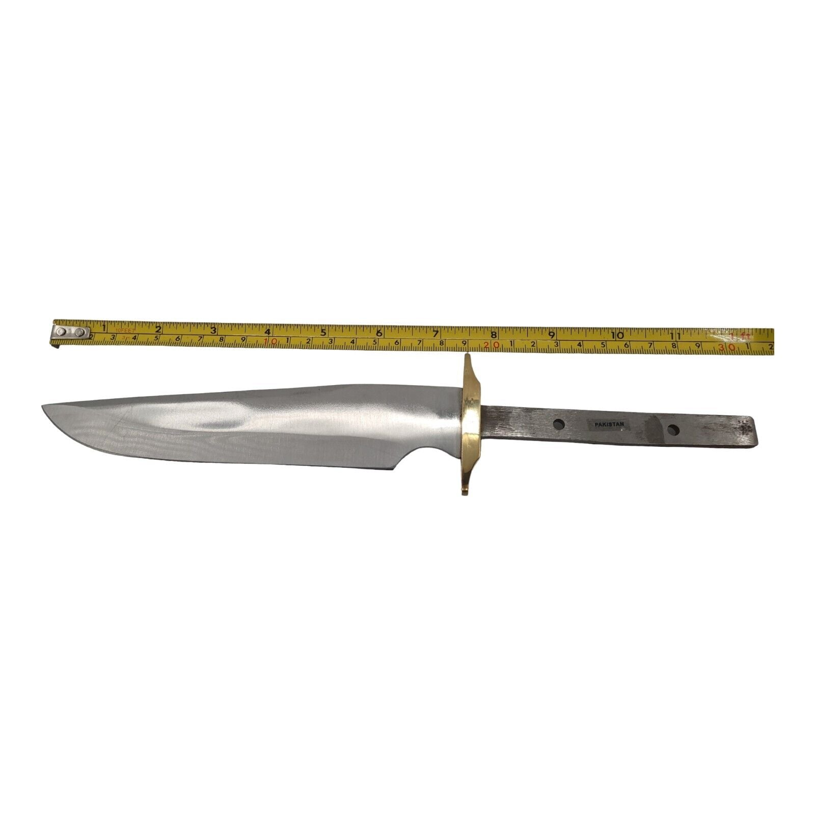 Knifemaking Fixed 12" Stainless Steel Bowie Knife Blade With Guard