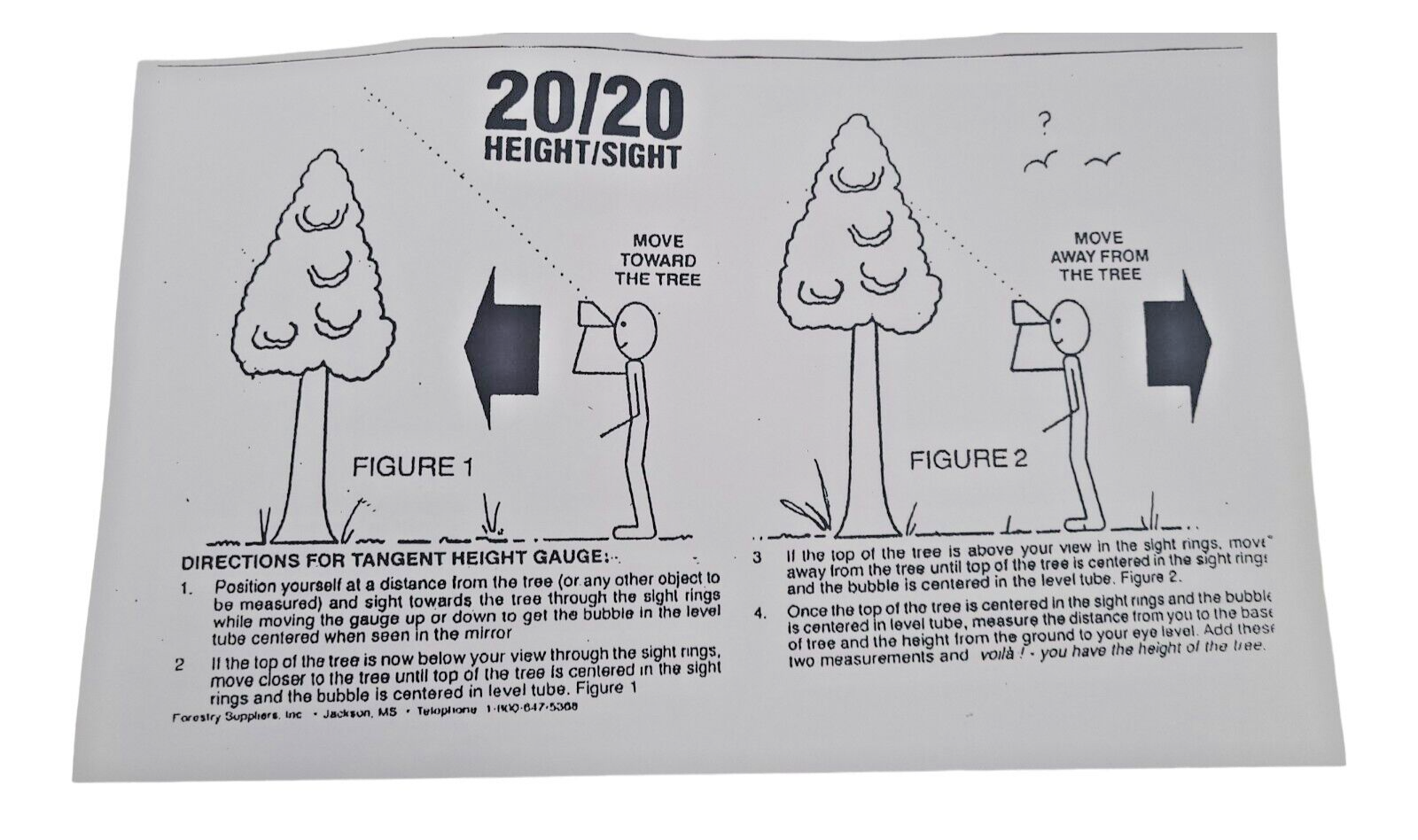 Forestry Suppliers Tangent Height Gauge