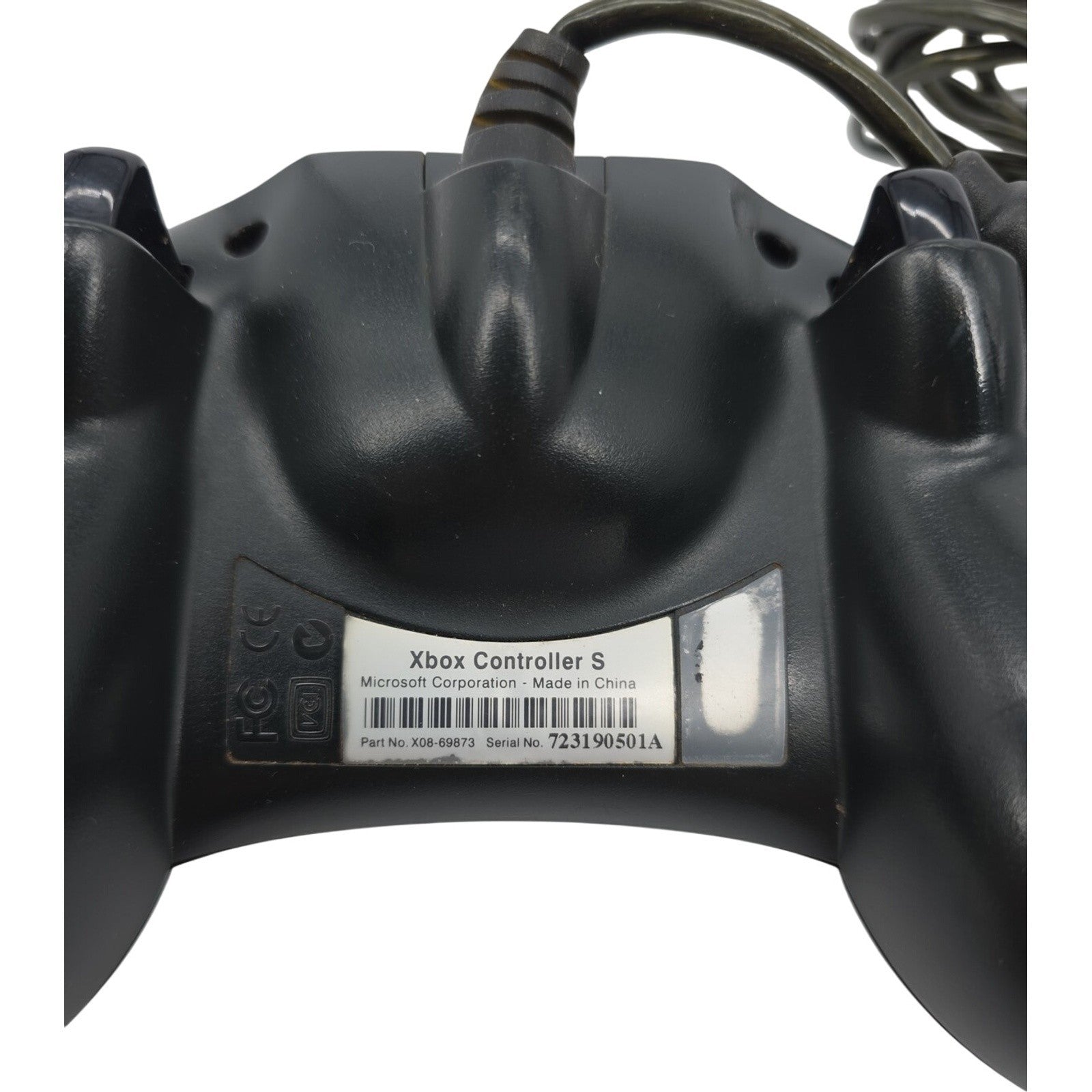 Microsoft Xbox Controller S Black Wired Gamepad Original for Parts Only