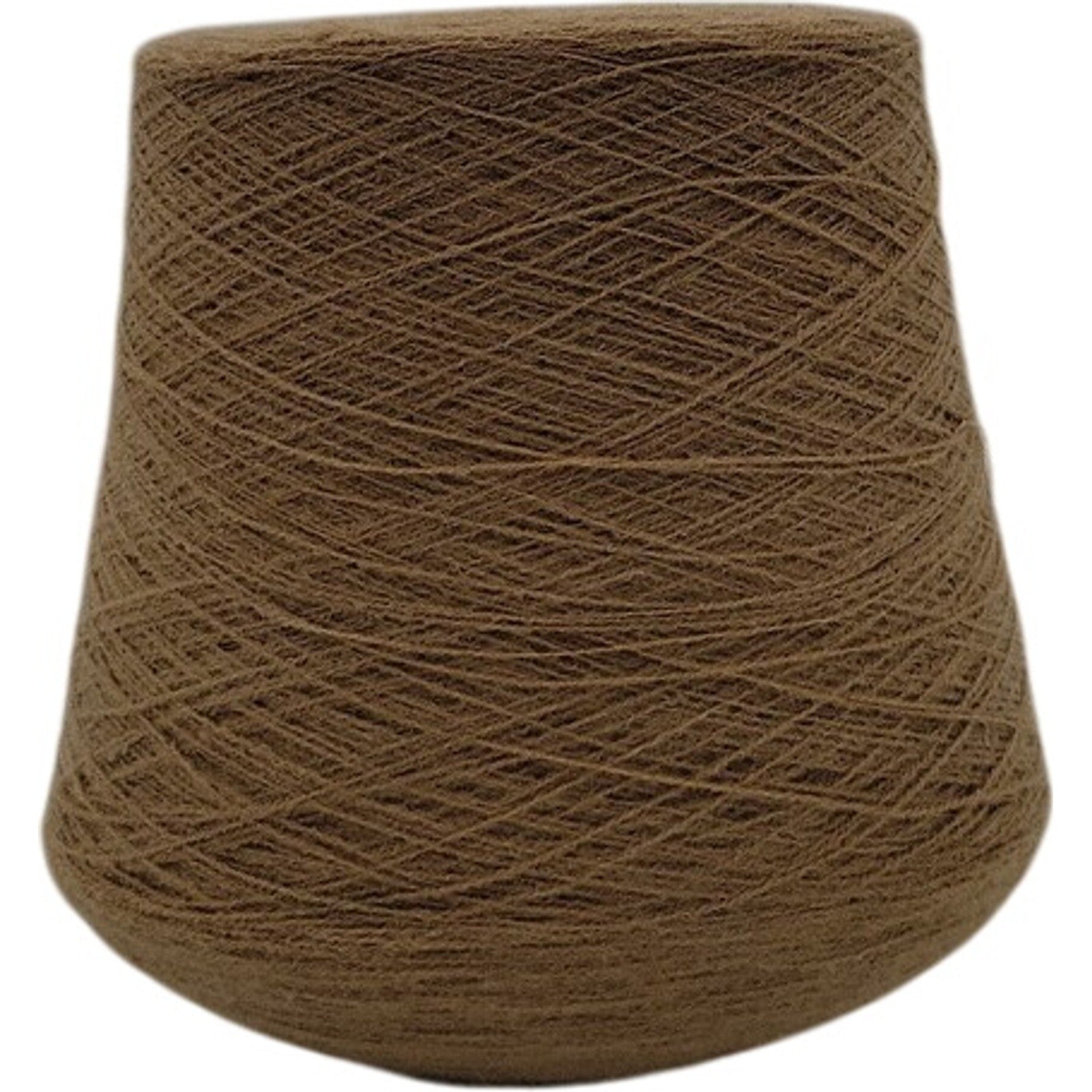 Vintage Templon 2/24 Dark Camel Heather Wool Blend 70/30 O/W Knitting Cone Yarn