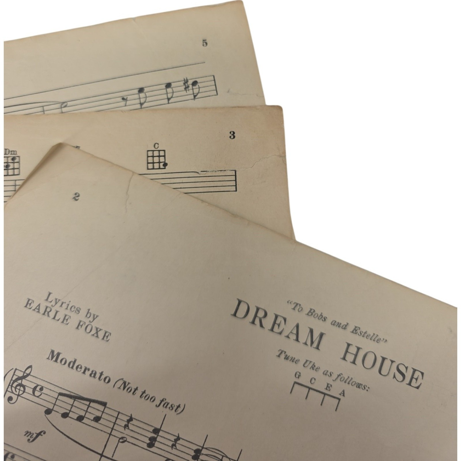 1926 Vintage Sheet Music Dream House Music by Lynn Cowan Sherman Clay & Co