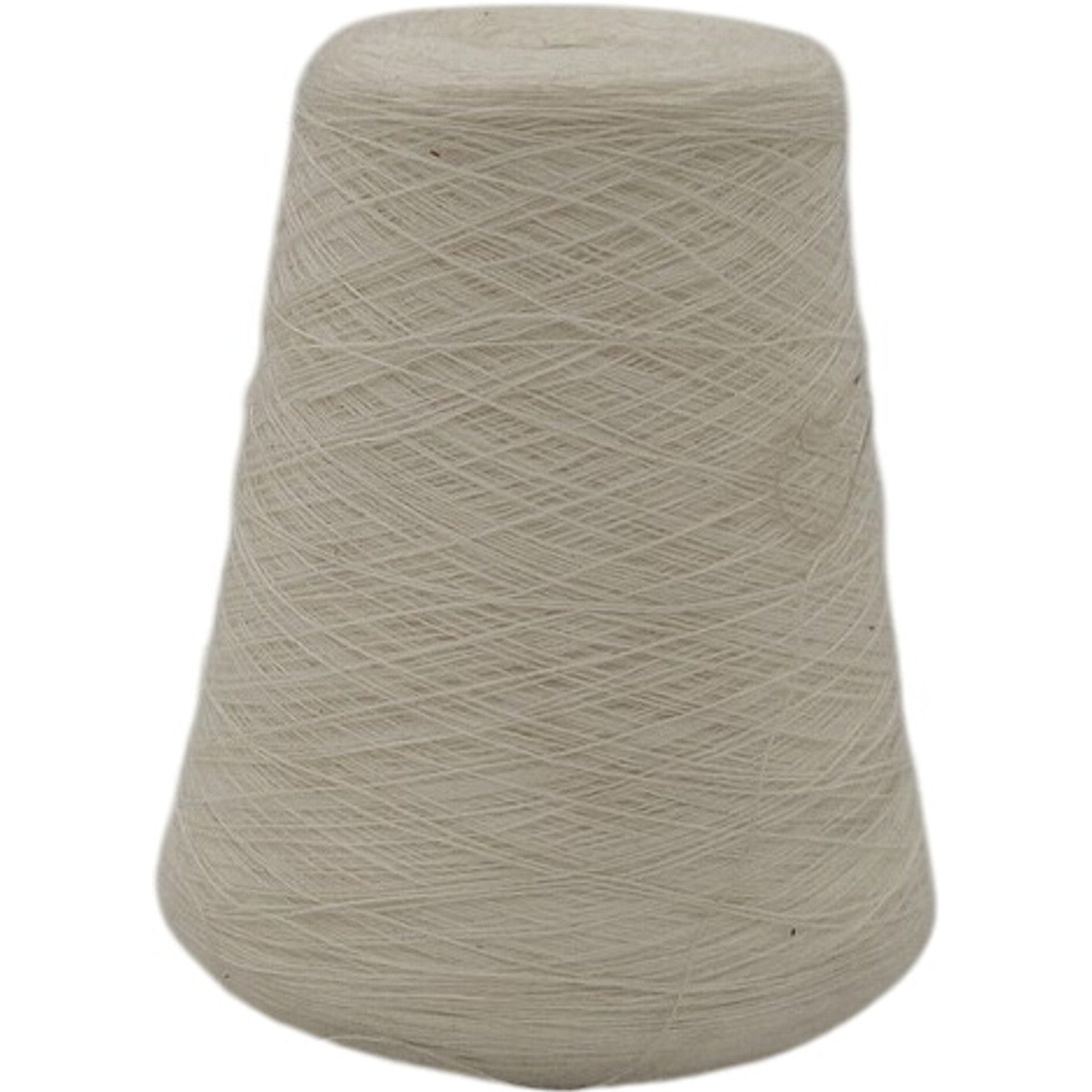 Vintage White Acrylic Yarn Cone 2/24 KT Bright Acry Weaving Knitting Lot 78941