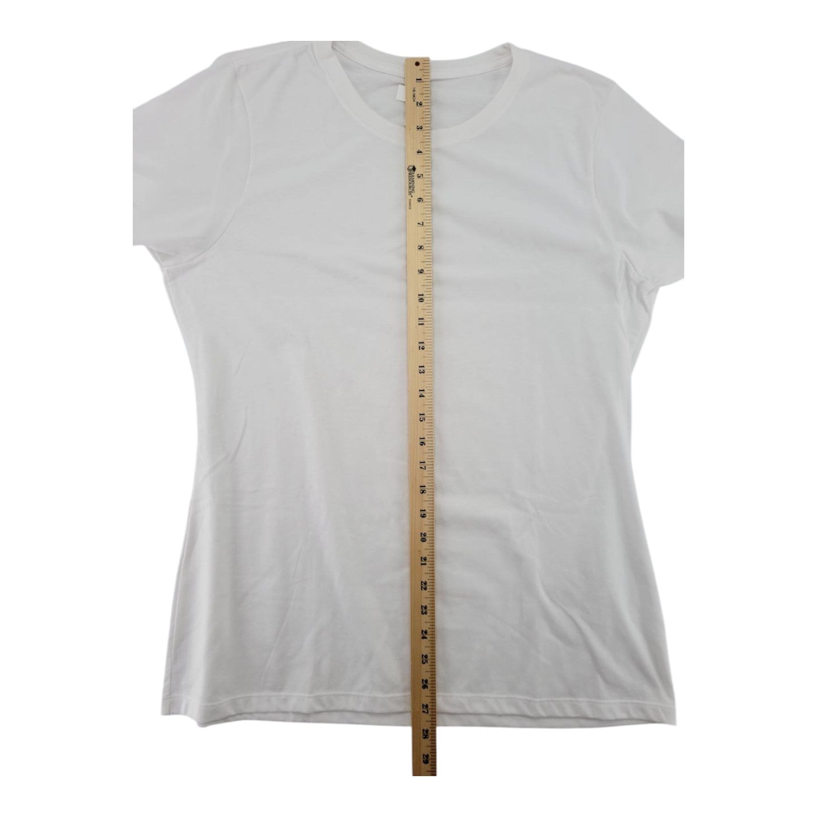 Clementine Women's White Fitted T-Shirt Cotton Blend Short Sleeve 2XL