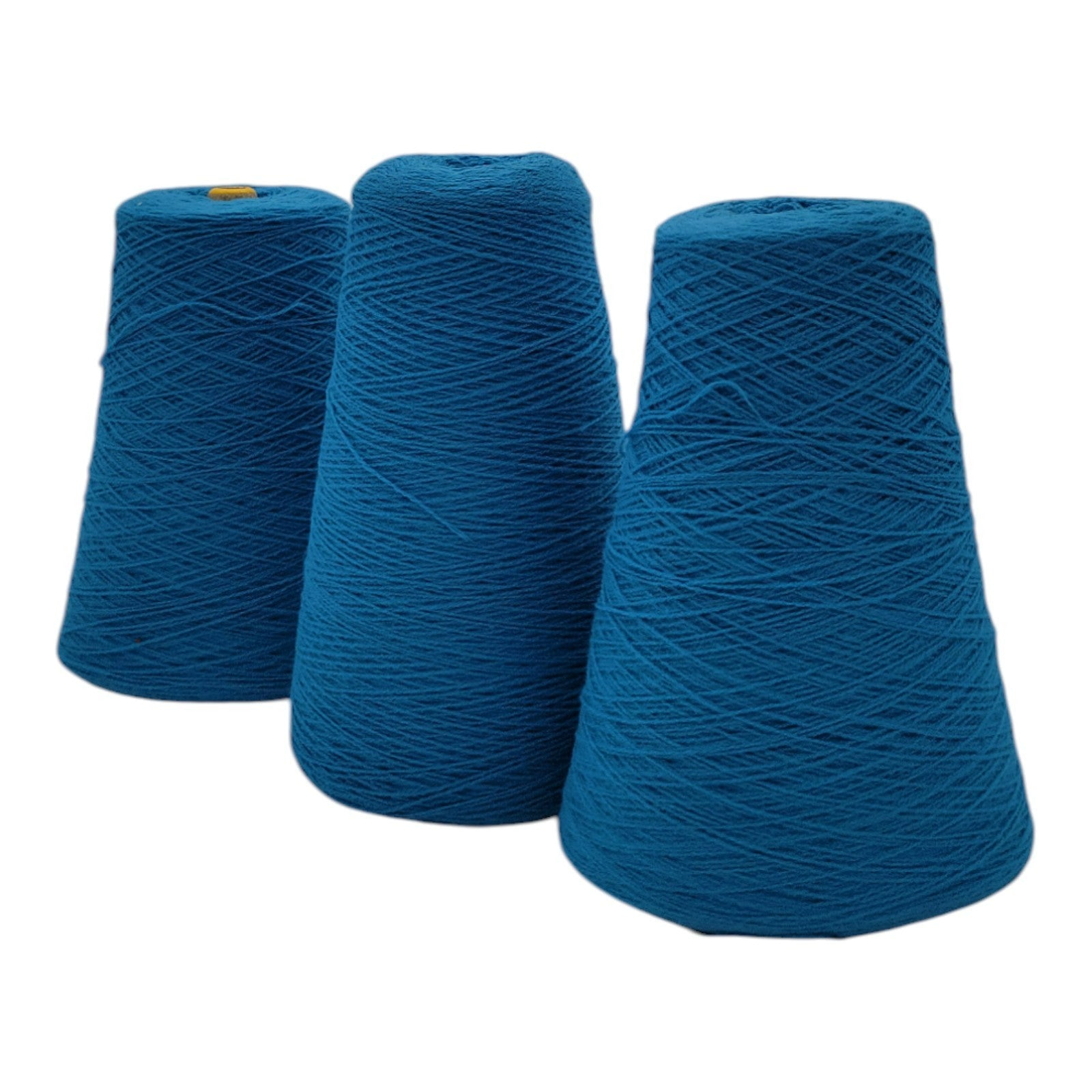 Vintage National Spinning Co Acrylic Yarn Cone 2/24 Blue 46843 Lot of 3