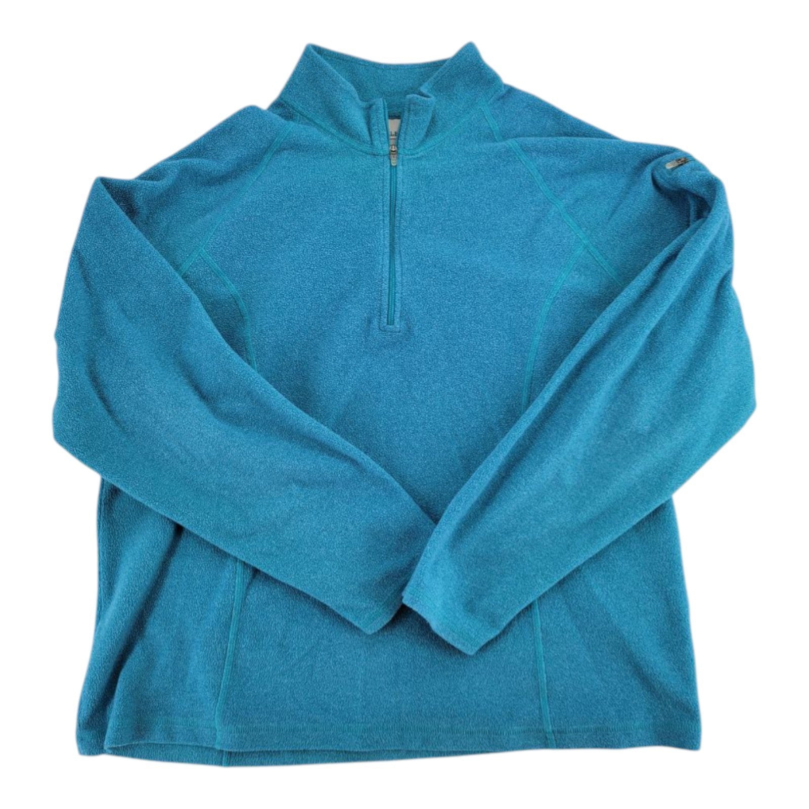 L.L. Bean Women's Blue Fleece Quarter Zip Pullover Jacket Size XL