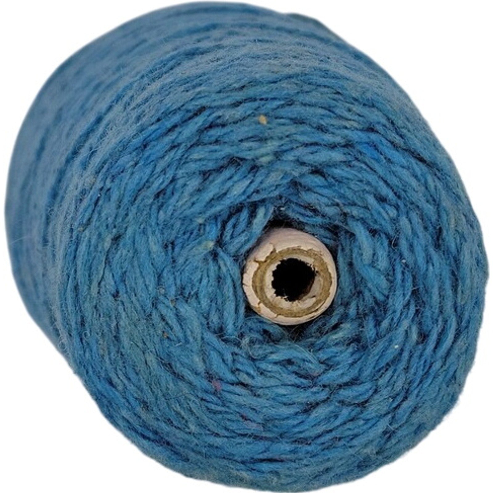 Vintage Teal Blue Weaving Knitting Crochet Cone Yarn