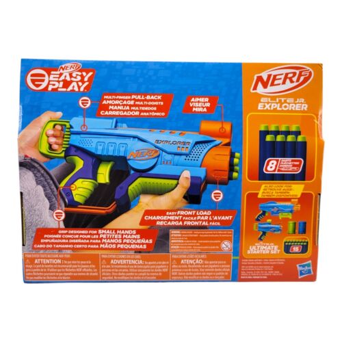 Hasbro Nerf Gun Easy Play Elite Jr Explorer Blaster with 8 Darts Toy for Kids