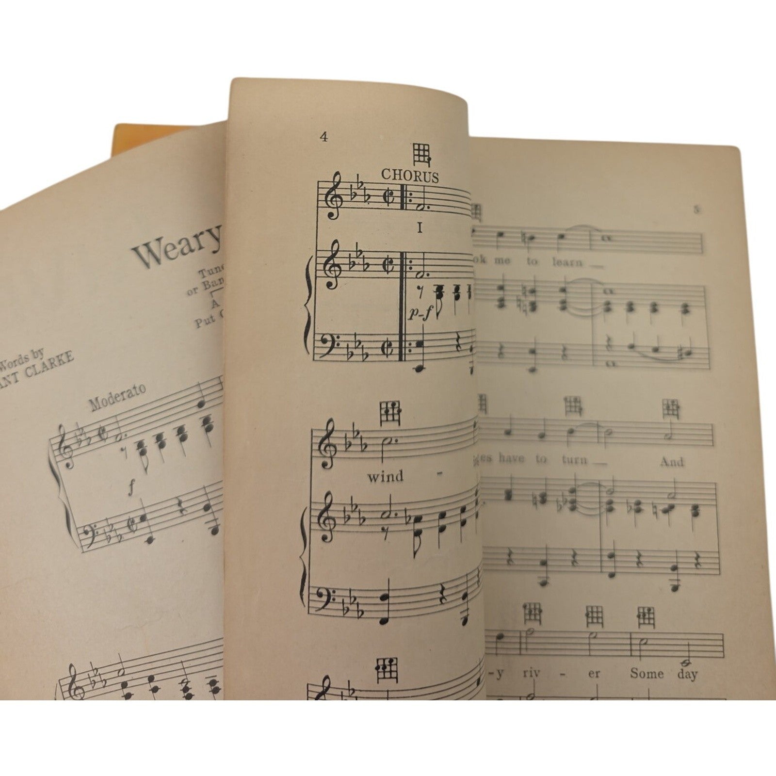 1929 Vintage Weary River Sheet Music Piano Ukulele Banjulele Banjo Irving Berlin