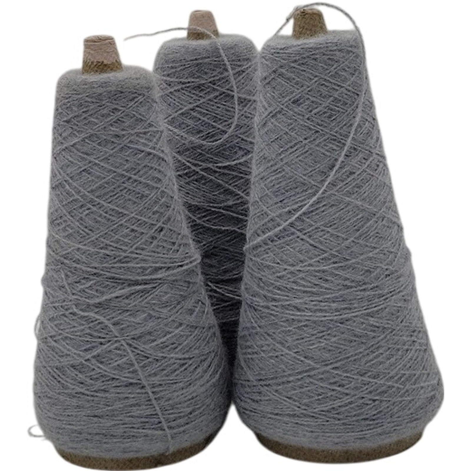 Vintage Templon 2/24 Grey Heather Weaving Knitting Yarn Cone 72019 Lot of 3