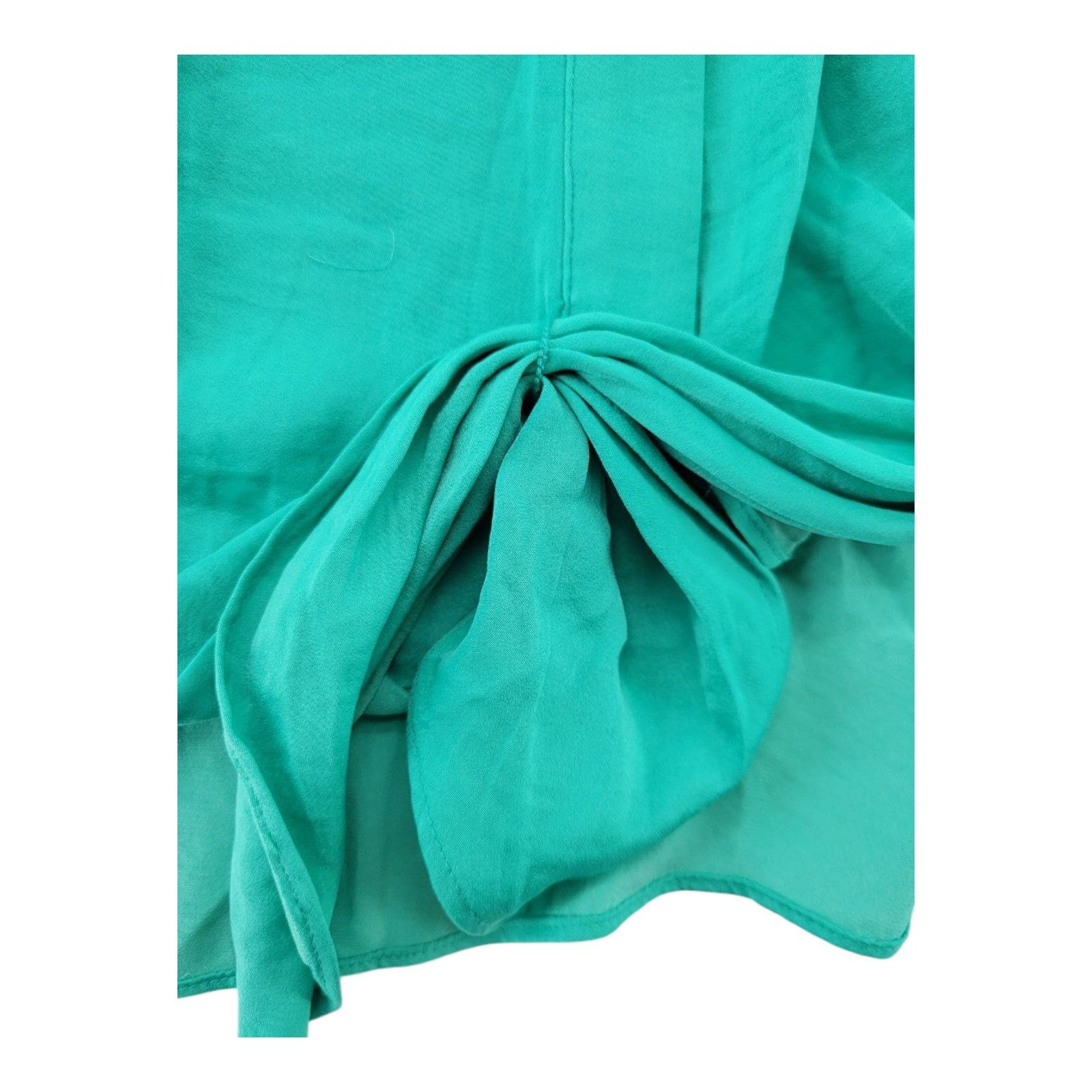 Alfani Plus Women's Green Tie Front Blouse Split Neck Bell Sleeve Top NWT 2X