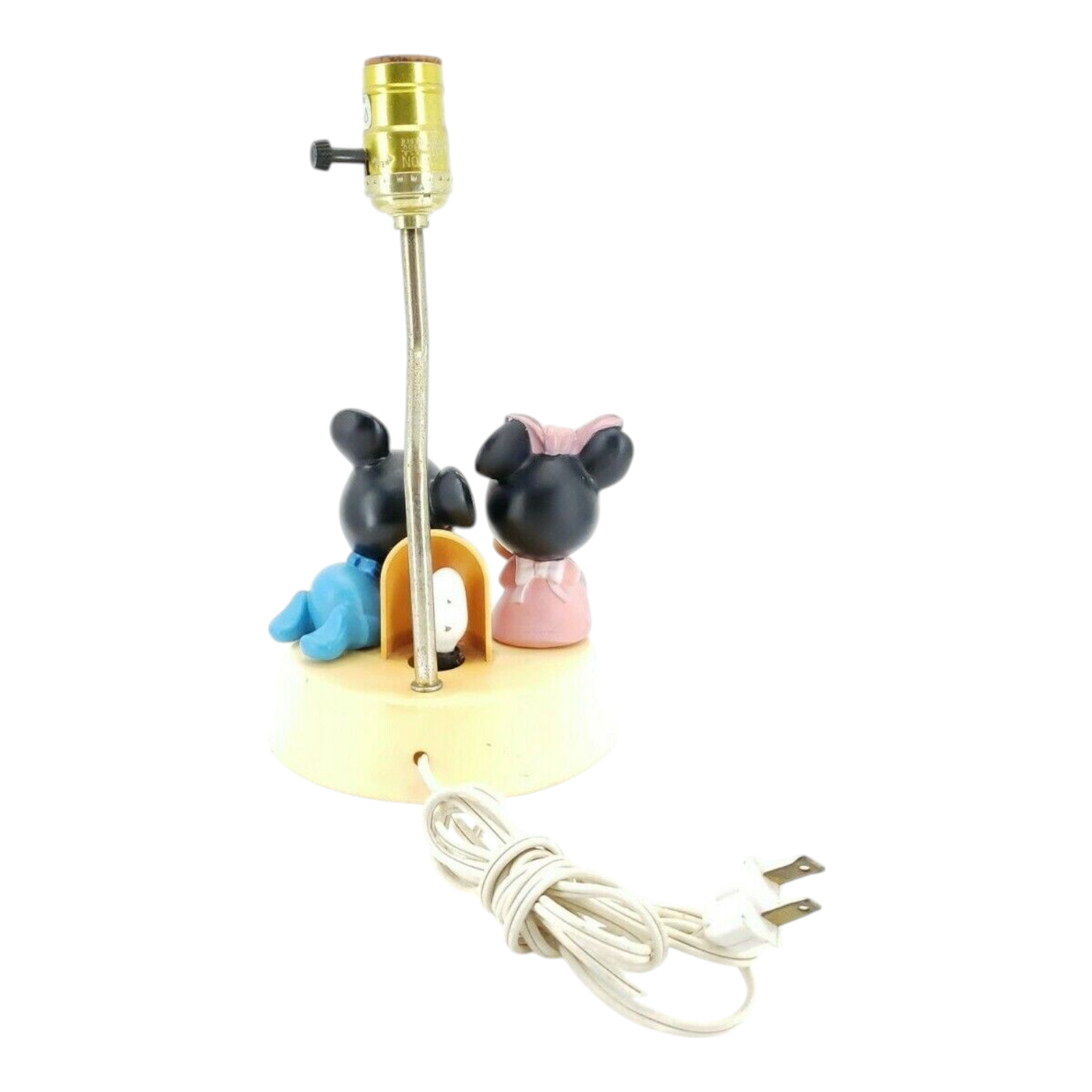 1984 Vintage Mickey and Minnie Mouse Nursery Portable Lamp Night Lite 508