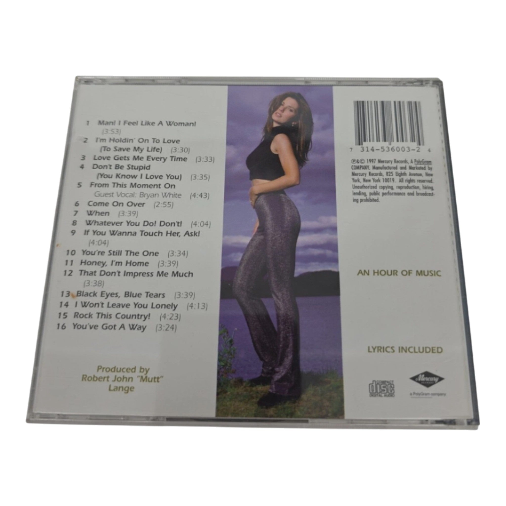 Shania Twain Come On Over CD Album Mercury 1997 Country Pop Hits