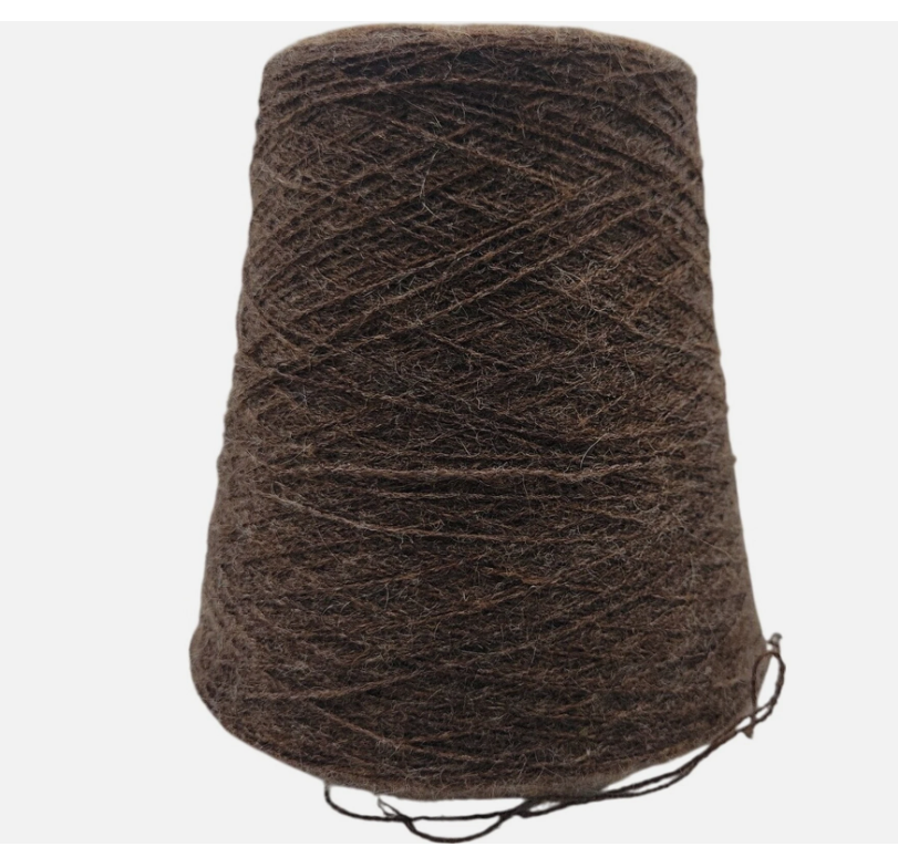 Collins & Aikman 2/24 Orlon Mohair Vintage Yarn Cone Walnut Brown Lot S5395