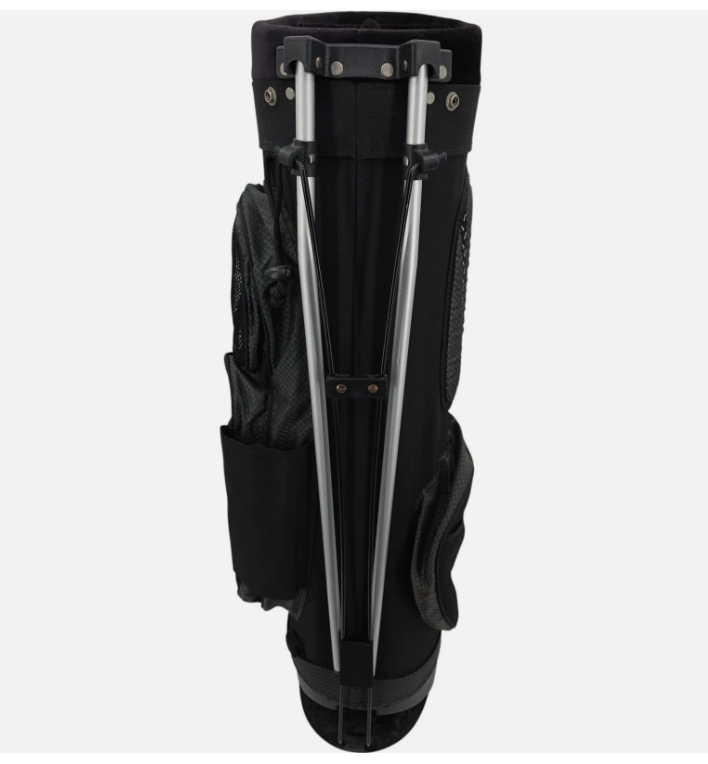 Orbit Four Divider Black Golf Bag With Carrying Strap And Stand