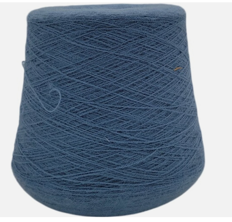 Vintage 1983 Templon Blue Orlon Acrylic Yarn Cone 2/24 Lot S-22978 1.54 lb