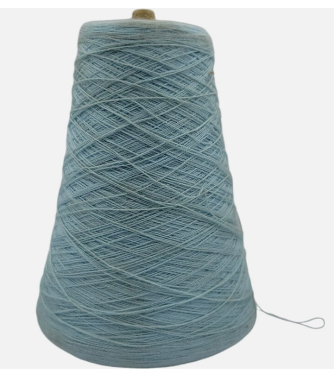 Dixie Yarns Pale Teal Blue Acrilan Acrylic 2/24 Vintage Weaving Yarn Cone