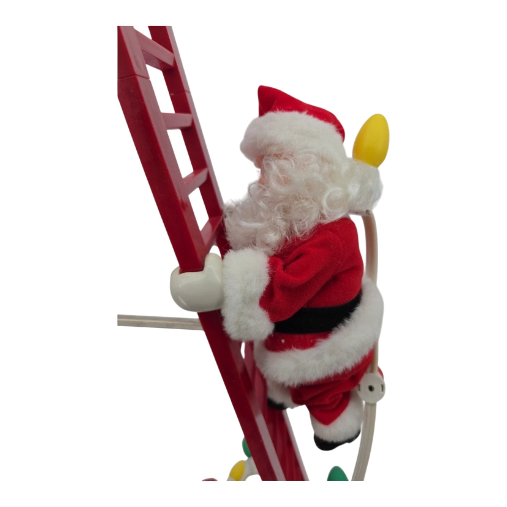 Mr. Christmas Stepping Santa Animated Climbing Ladder with Sleigh & Lights Music
