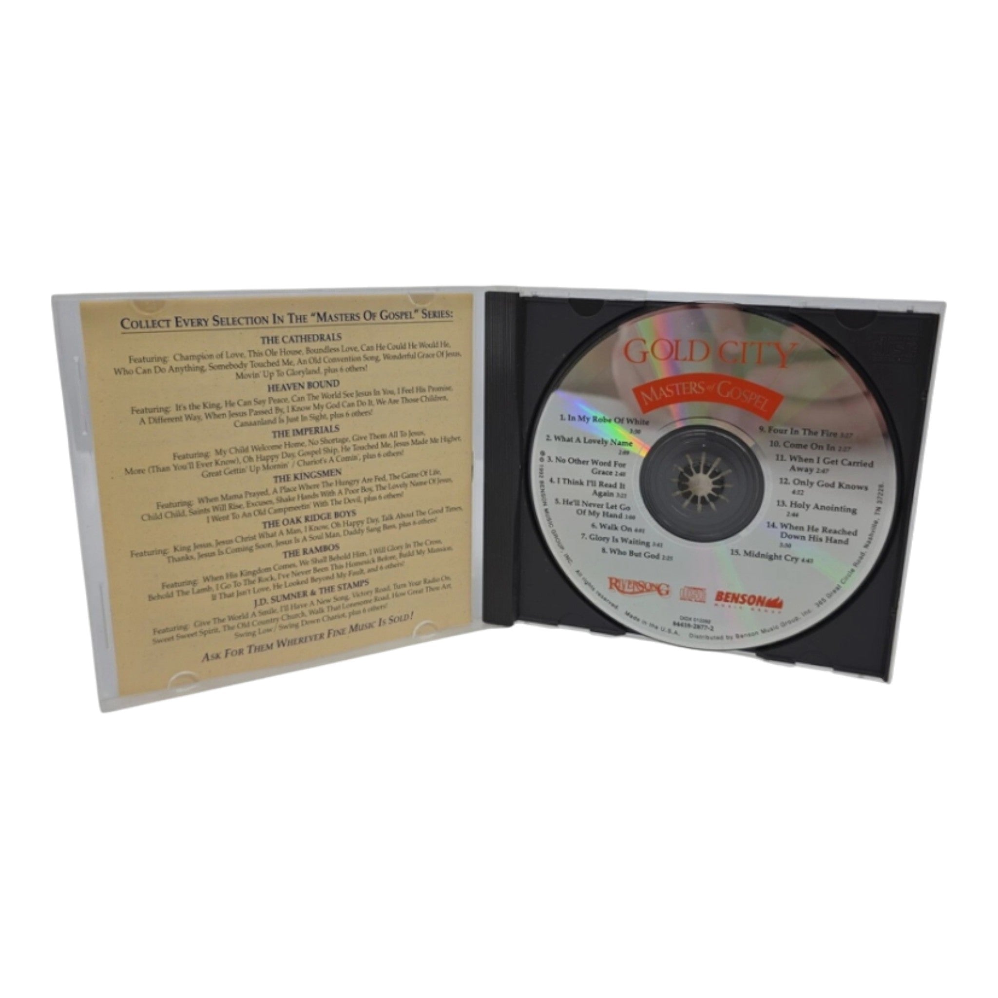 Gold City Masters of Gospel 1992 Benson Music 15 Classic Songs Compilation