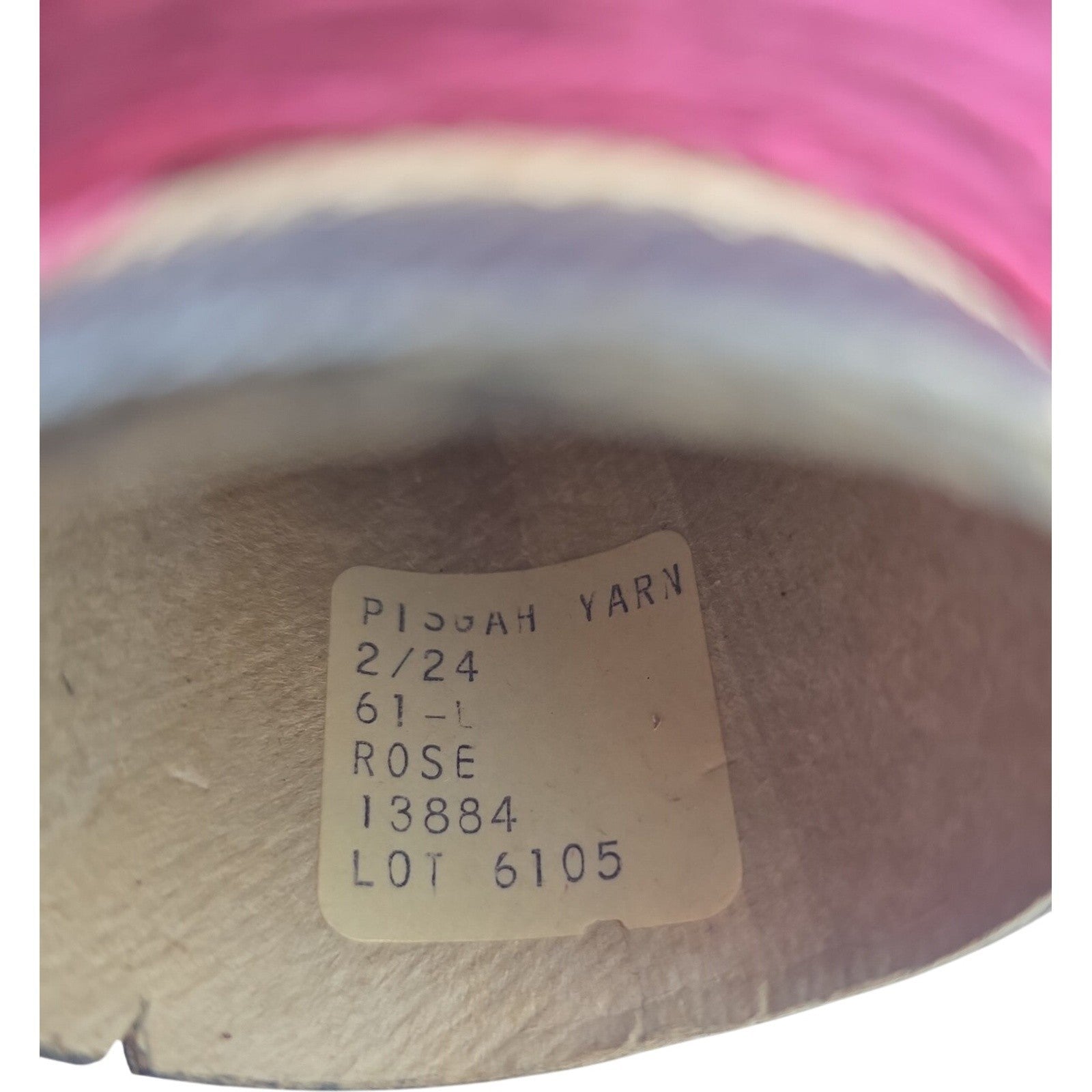 Vintage Pisgah Yarn 2/24 Rose Pink Weaving Knitting Cone Yarn 6105 Lot of 2