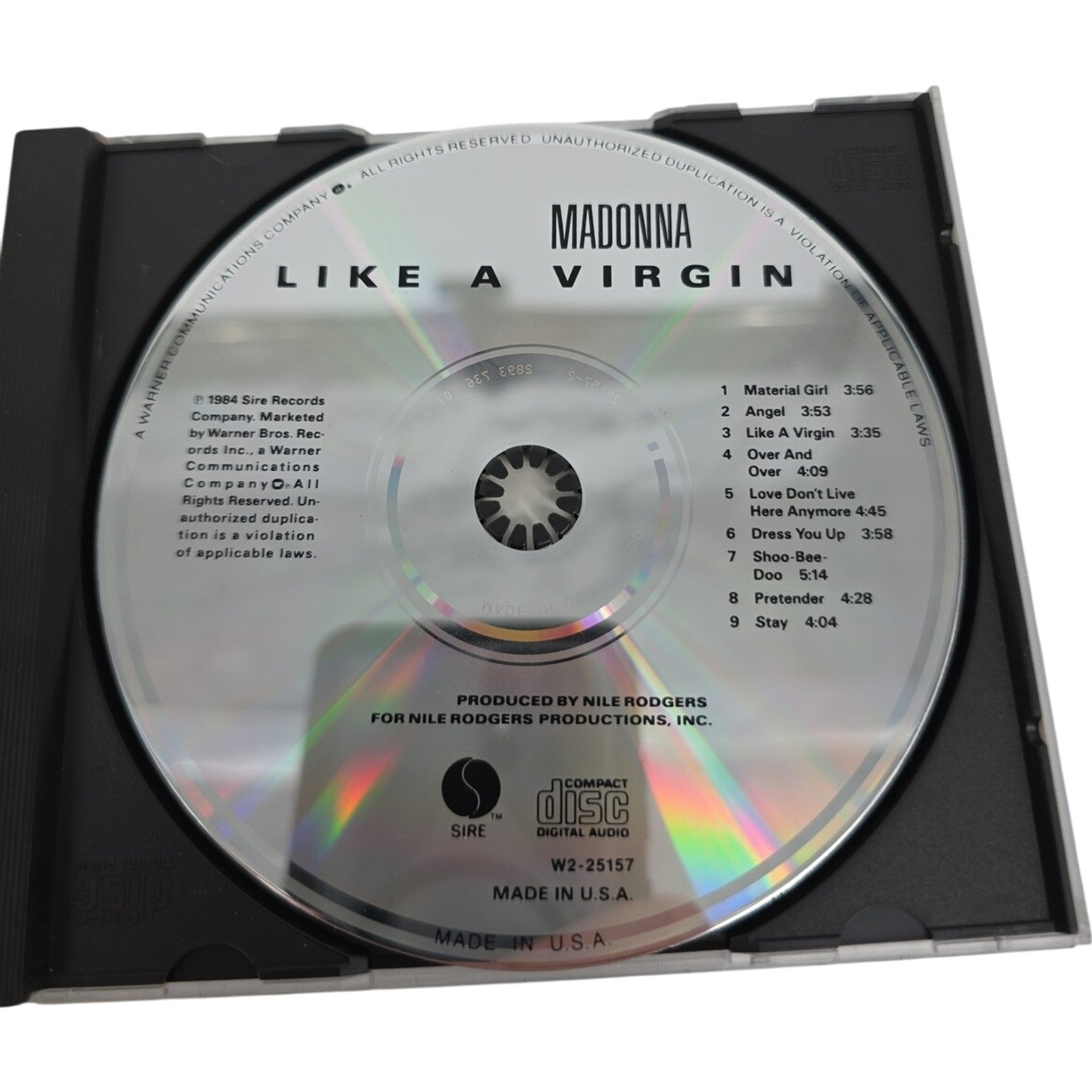Madonna – Like A Virgin CD 1984, Sire Records, W2-25157 Album Pop Music