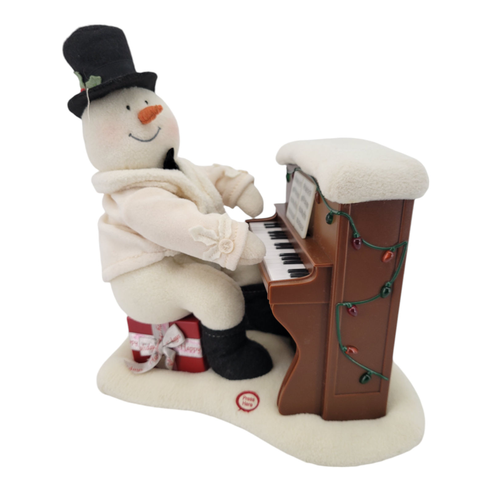 Hallmark 2005 Jingle Pals Plush Piano Playing Snowman Christmas Decor For Parts