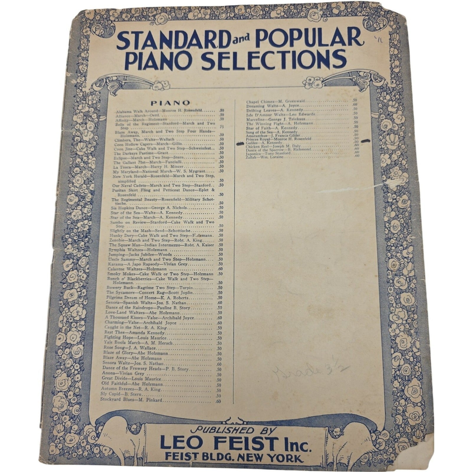 Vintage Standard And Popular Piano Selections Sheet Music
