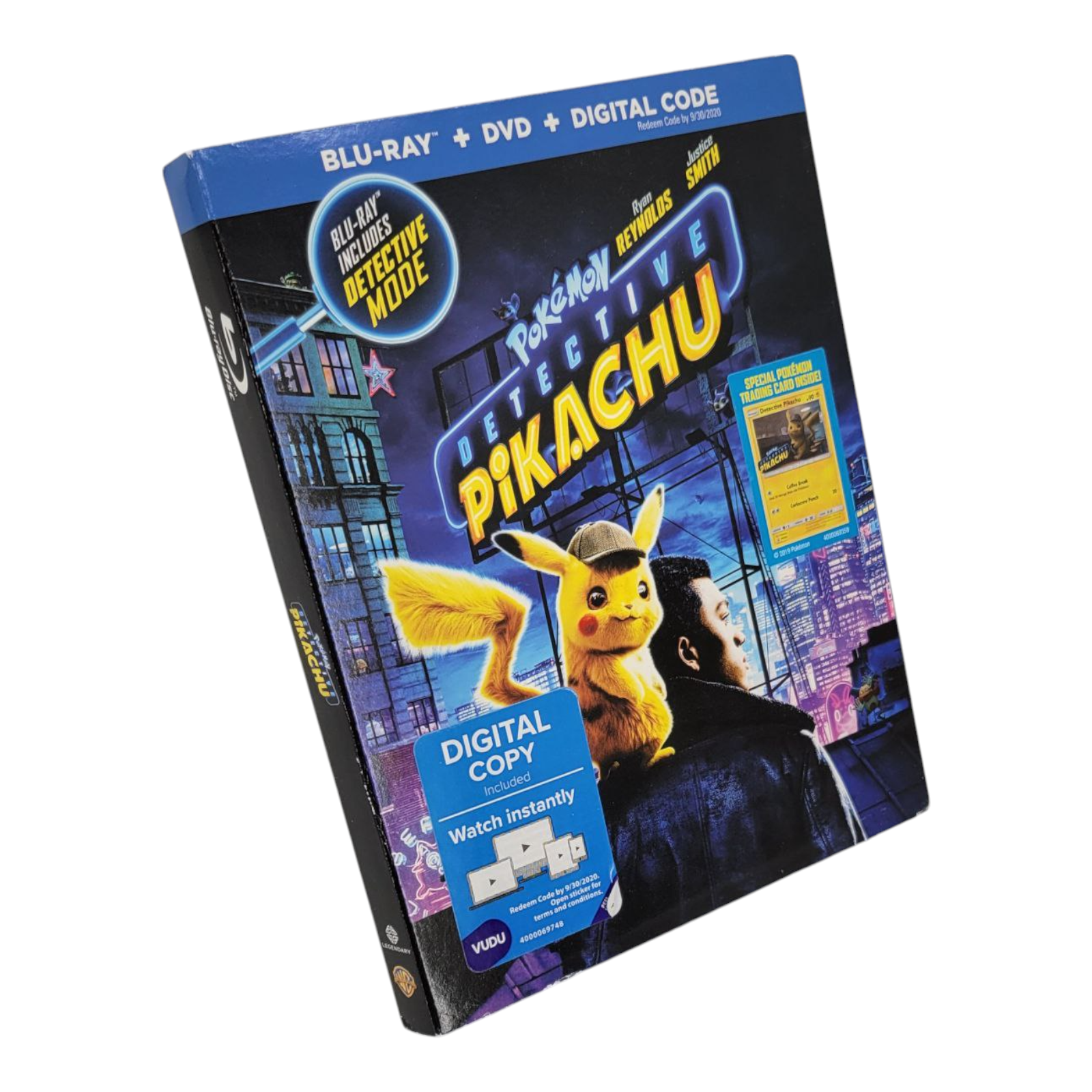 Pokémon Detective Pikachu Blu-Ray DVD Digital Code with Bonus Cards