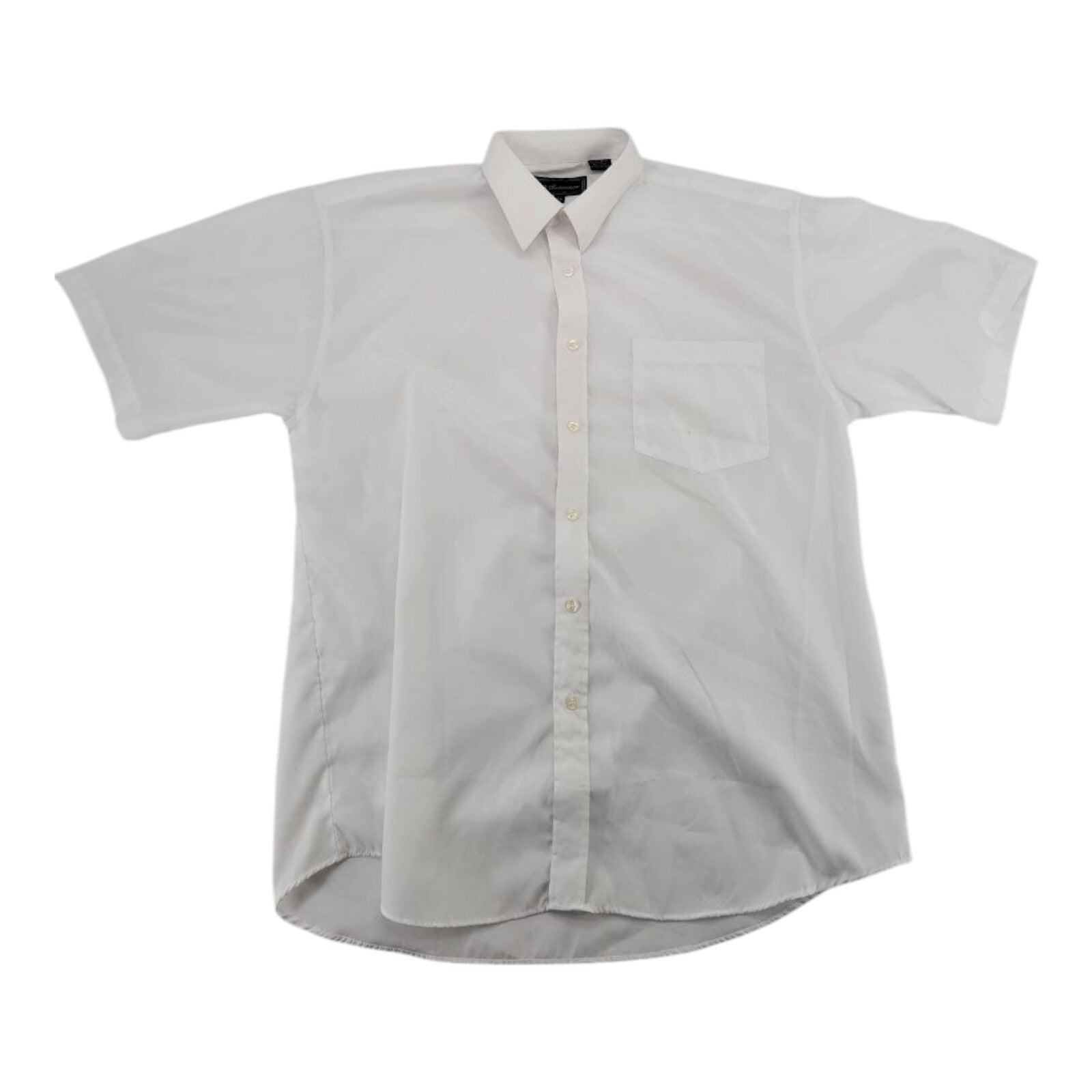 N. Romanov White Dress Shirt Short Sleeve Button Up Size 16.5