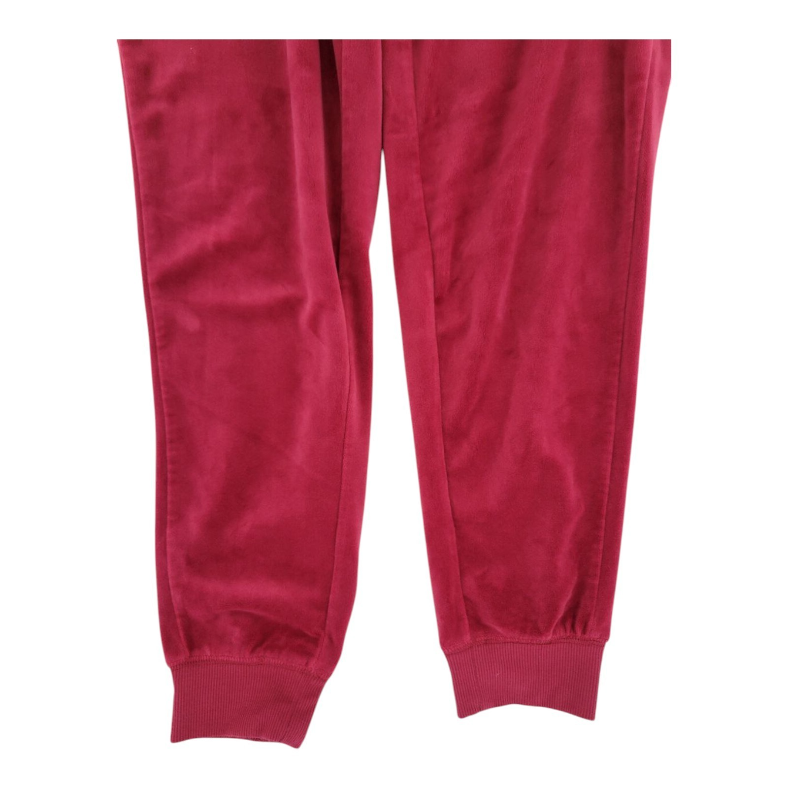 New York & Company Red Velour Jogger Pants Womens Drawstring Waist Size M
